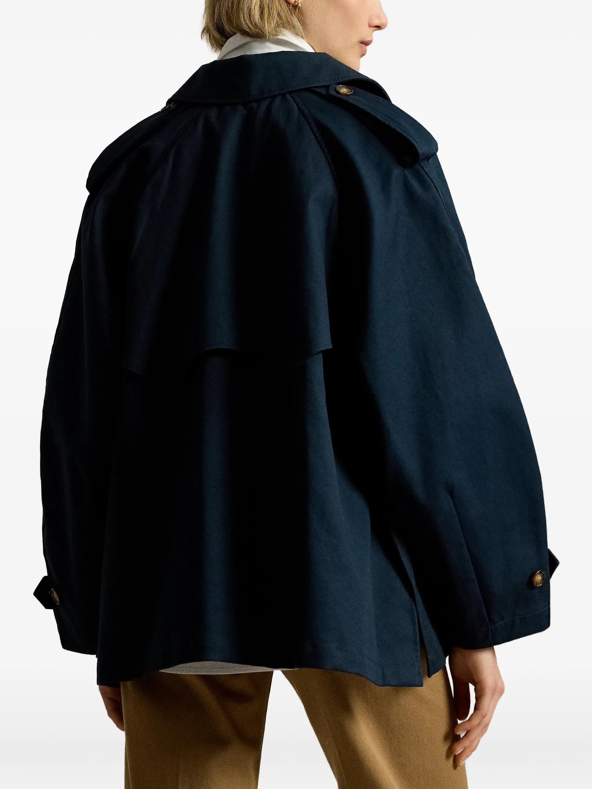 buttoned cotton twill jacket