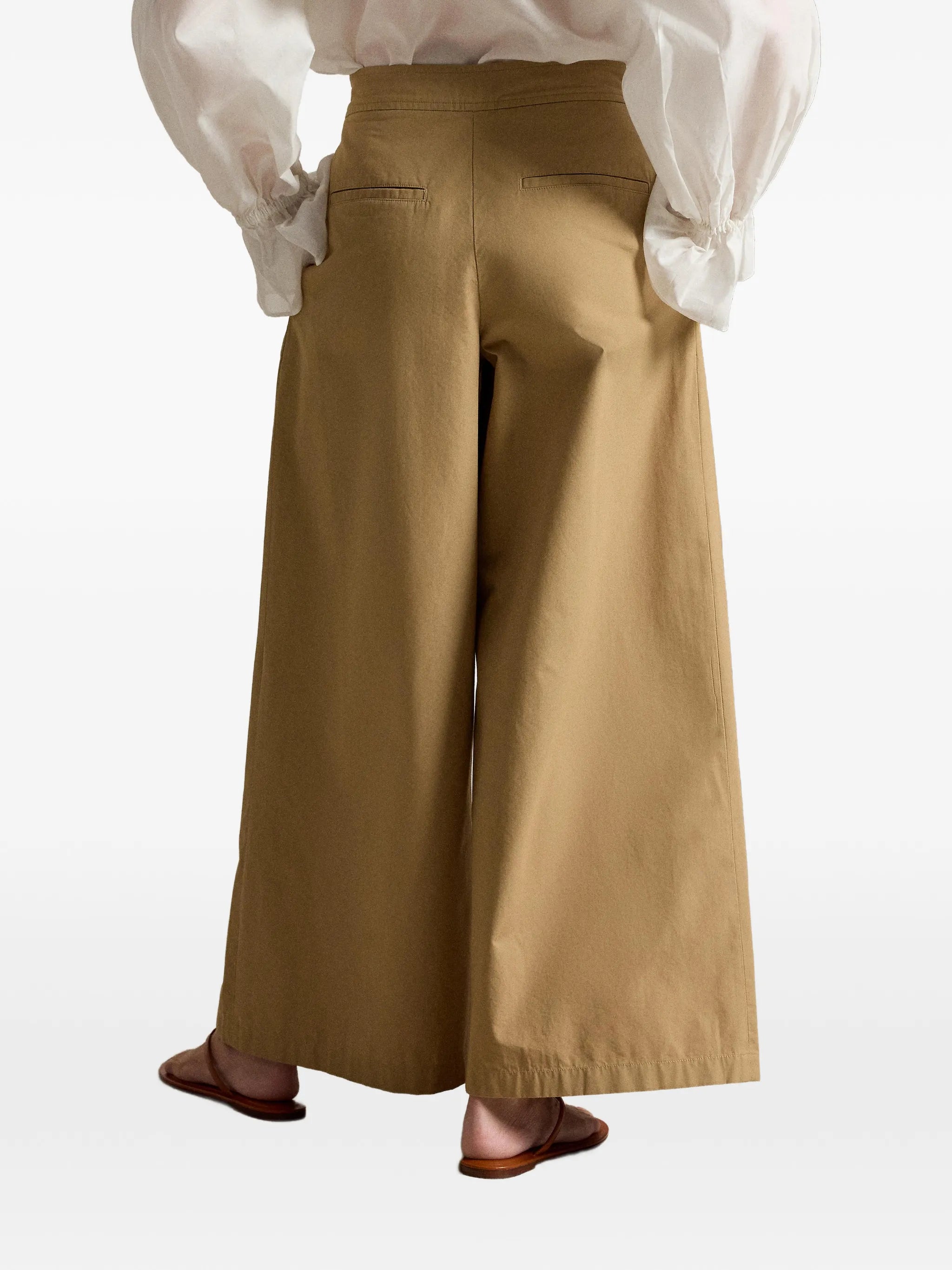 pleated wide-leg trousers