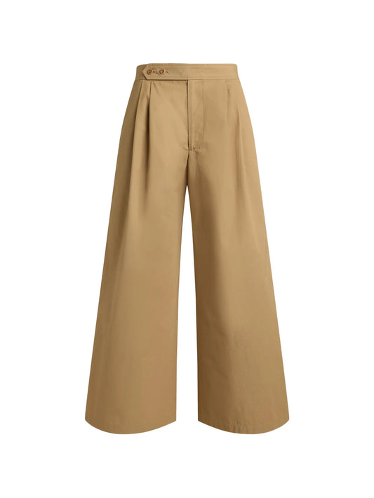 pleated wide-leg trousers