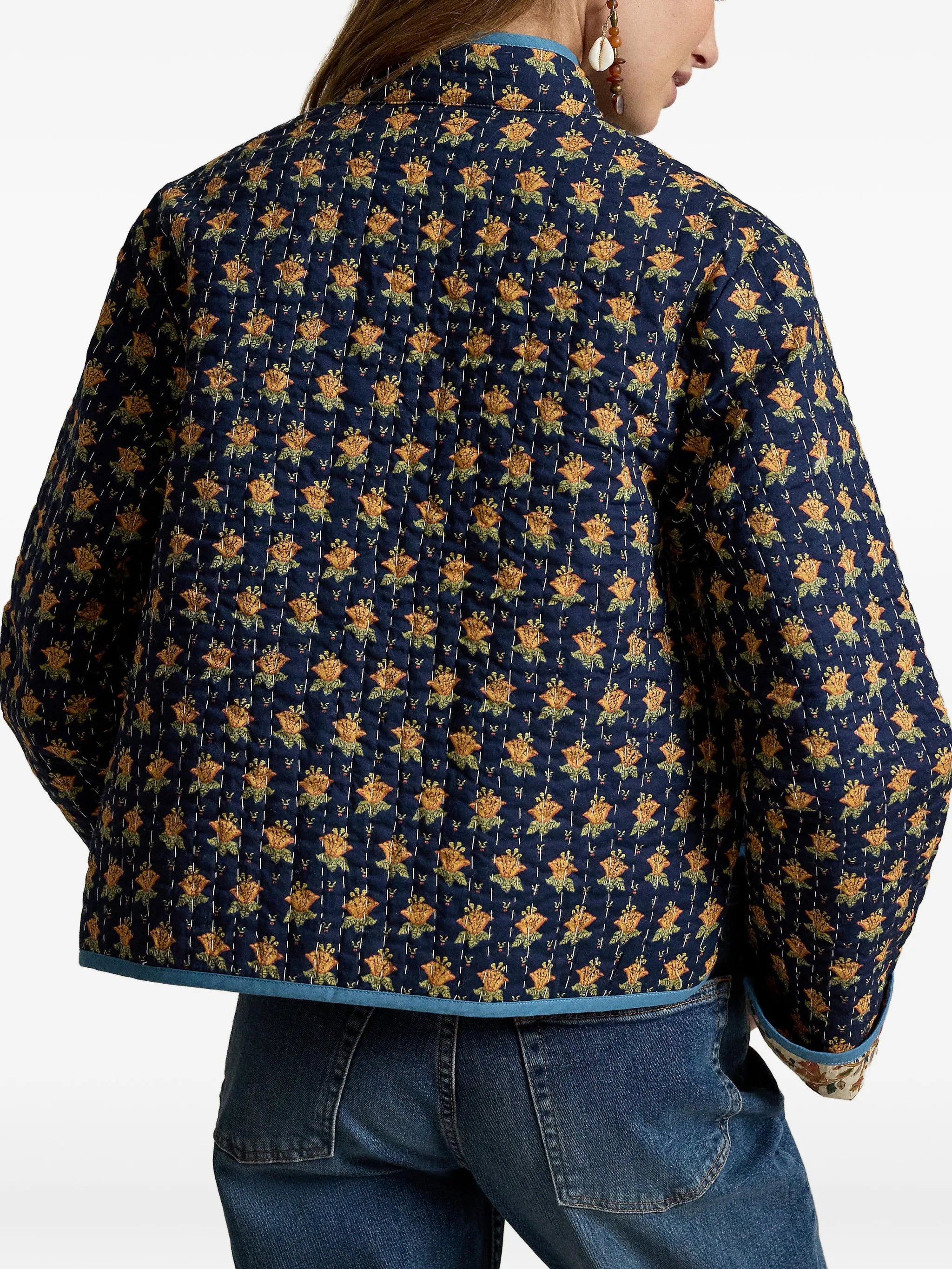 Ari floral-print quilted cotton jacket