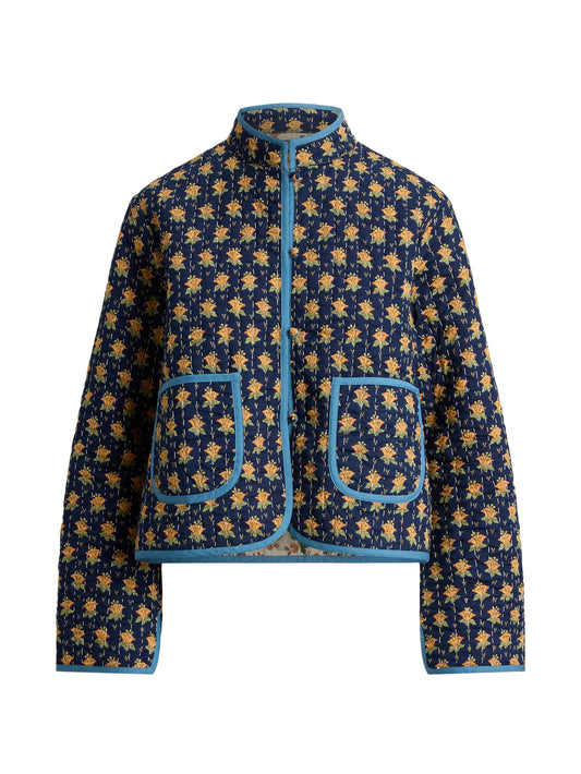 Ari floral-print quilted cotton jacket