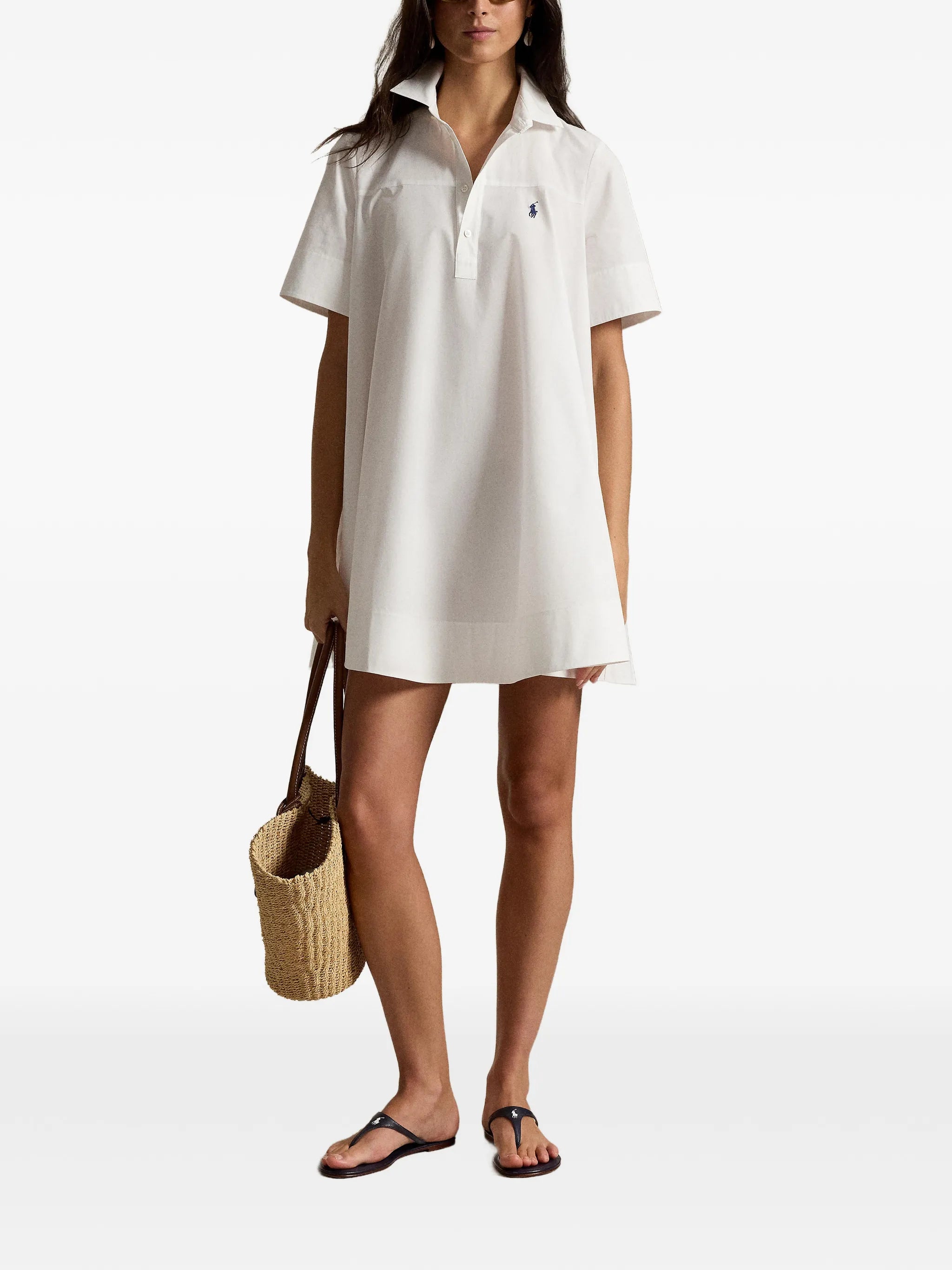 A-line mini shirt dress