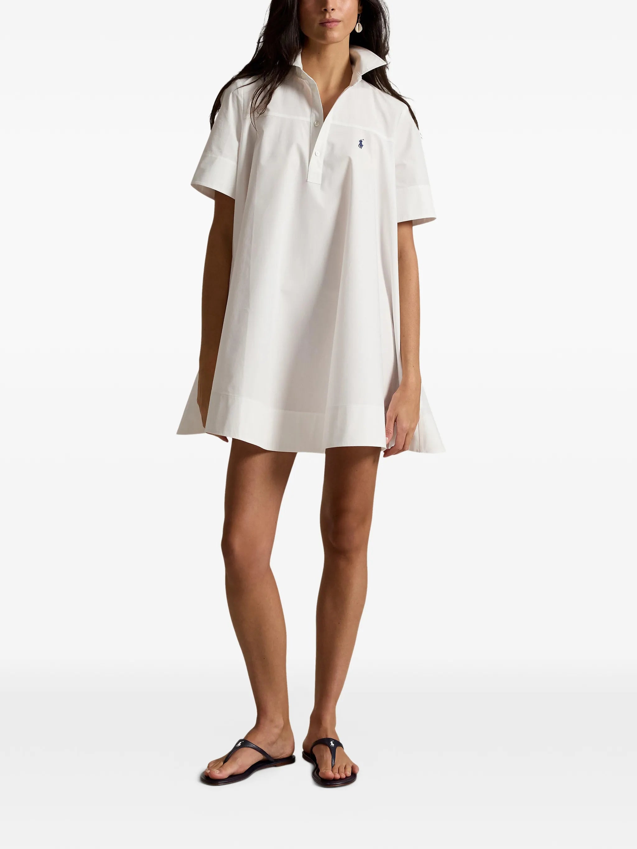 A-line mini shirt dress
