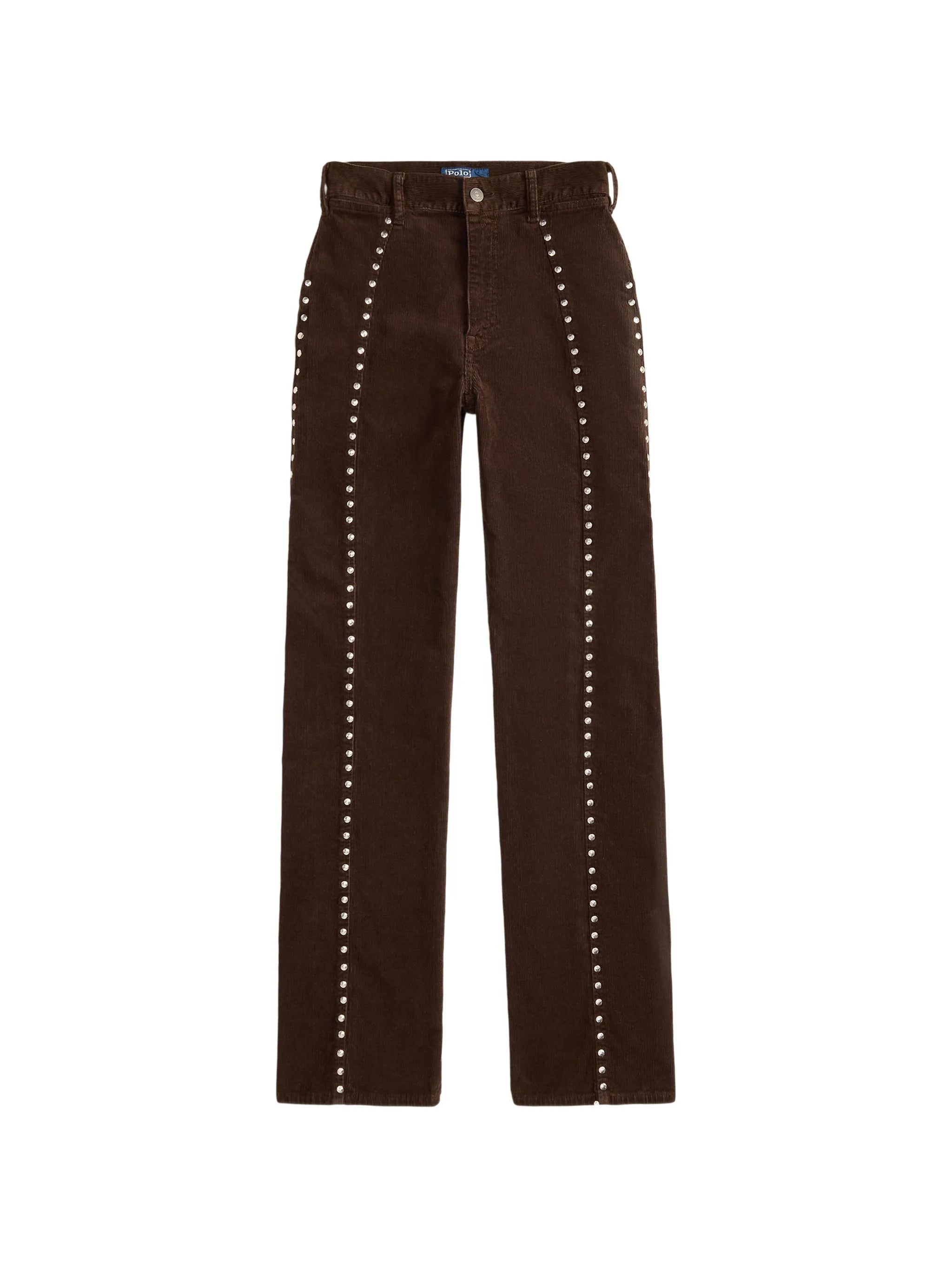 stud-embellished corduroy trousers