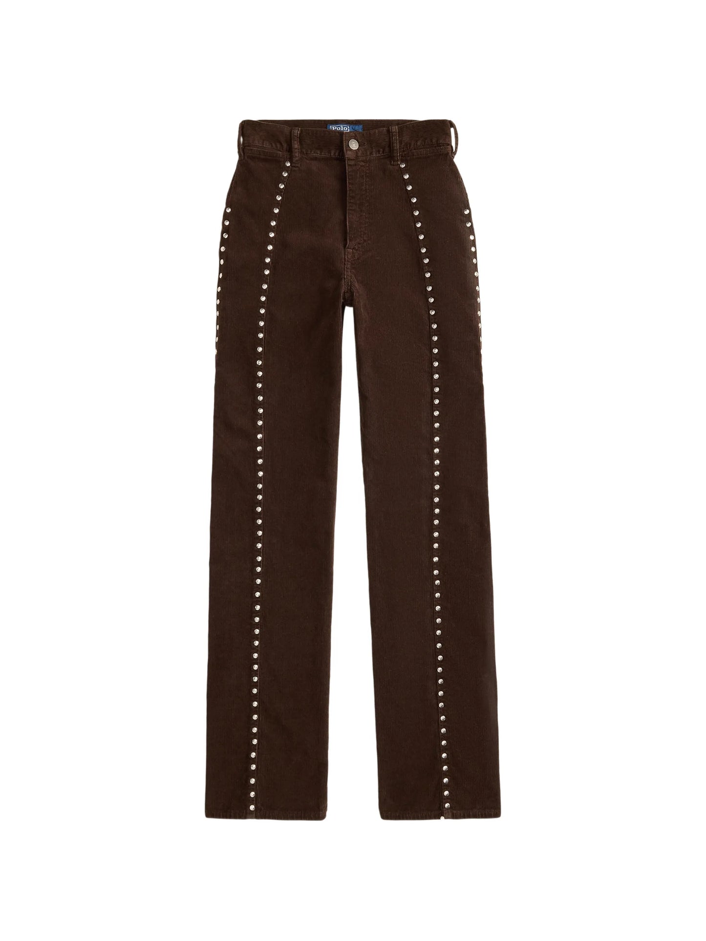 stud-embellished corduroy trousers