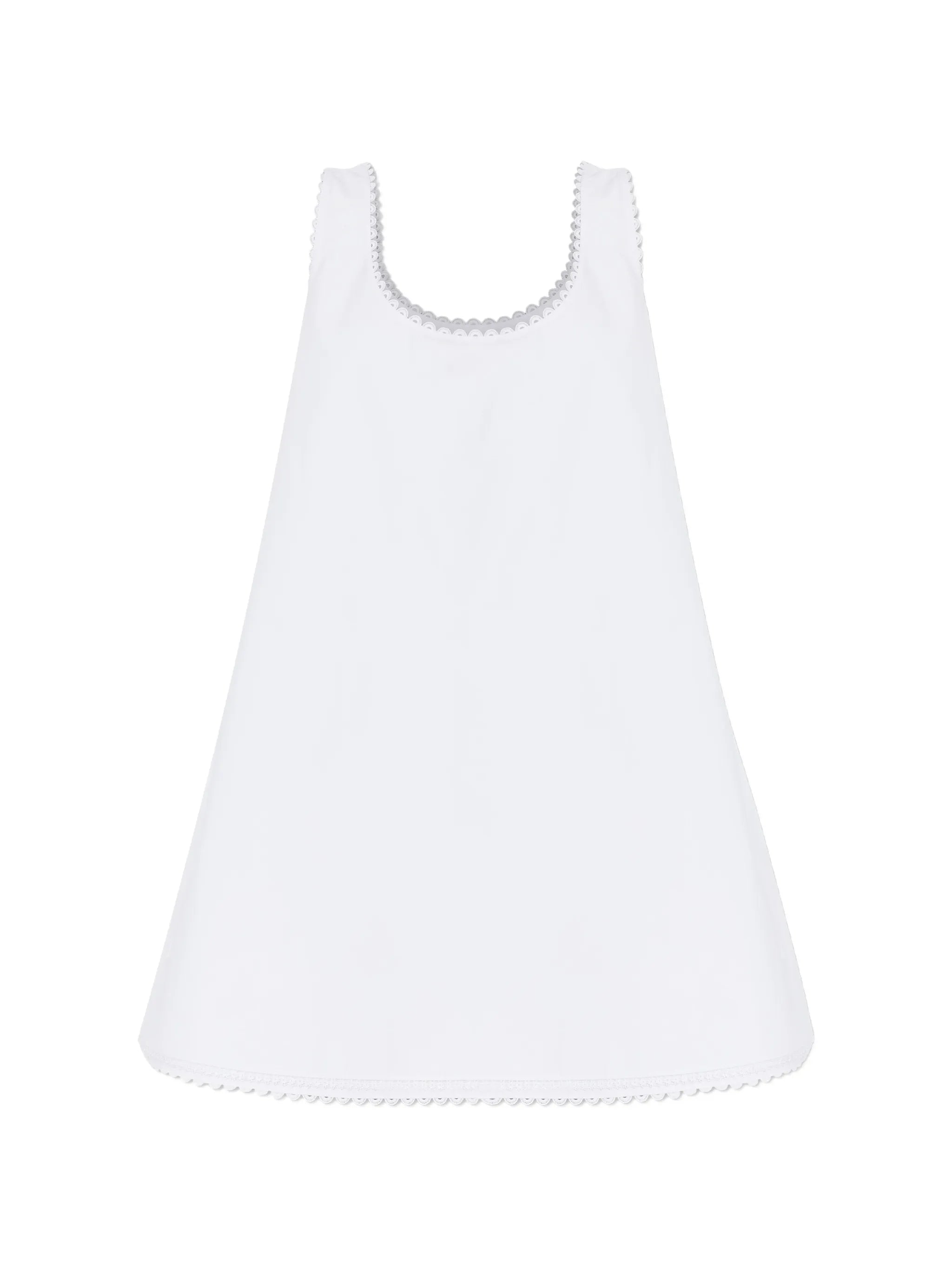 scoop-neck scalloped mini dress