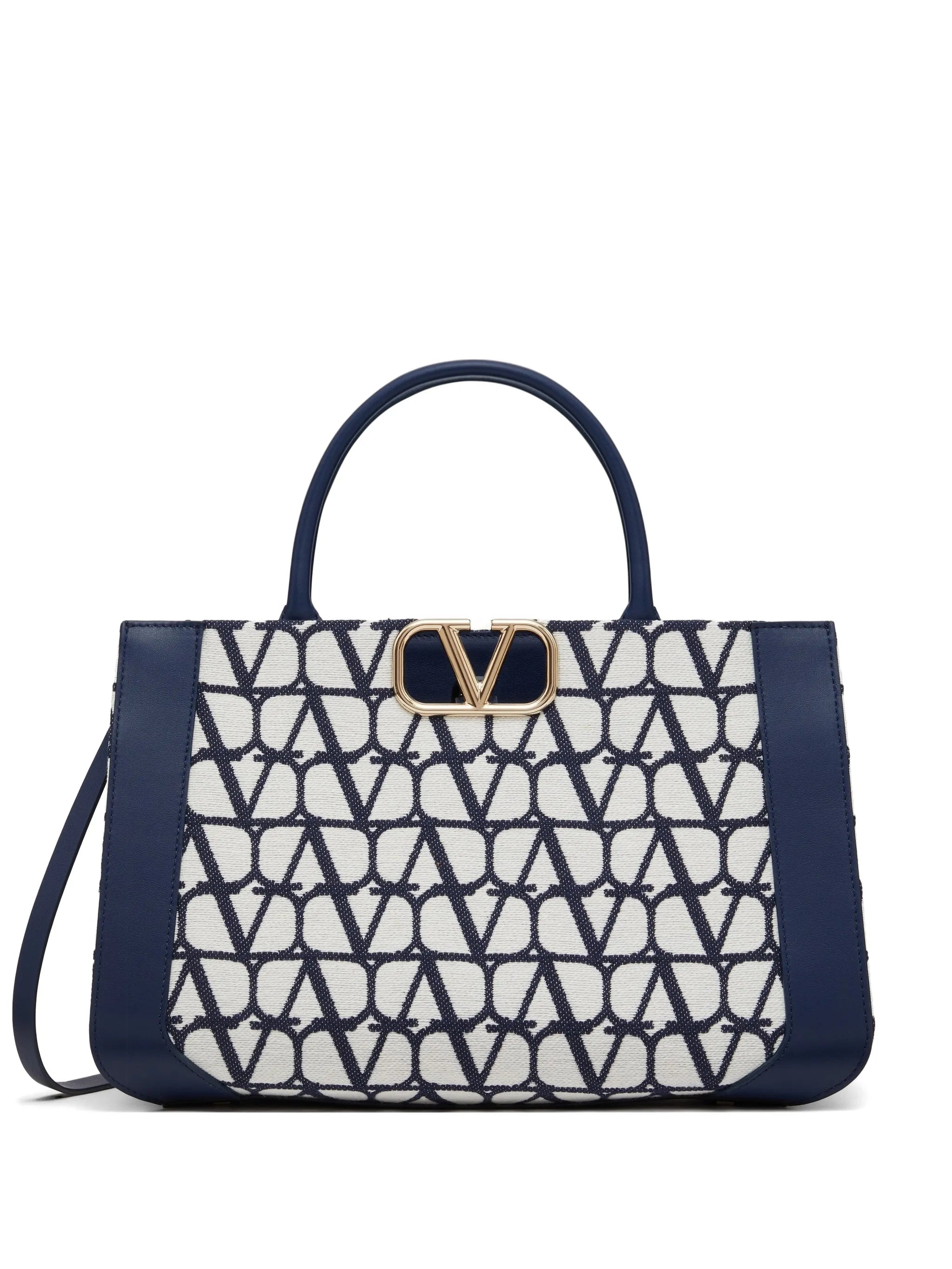 medium VLogo Signature handbag in cotton Toile Iconographe