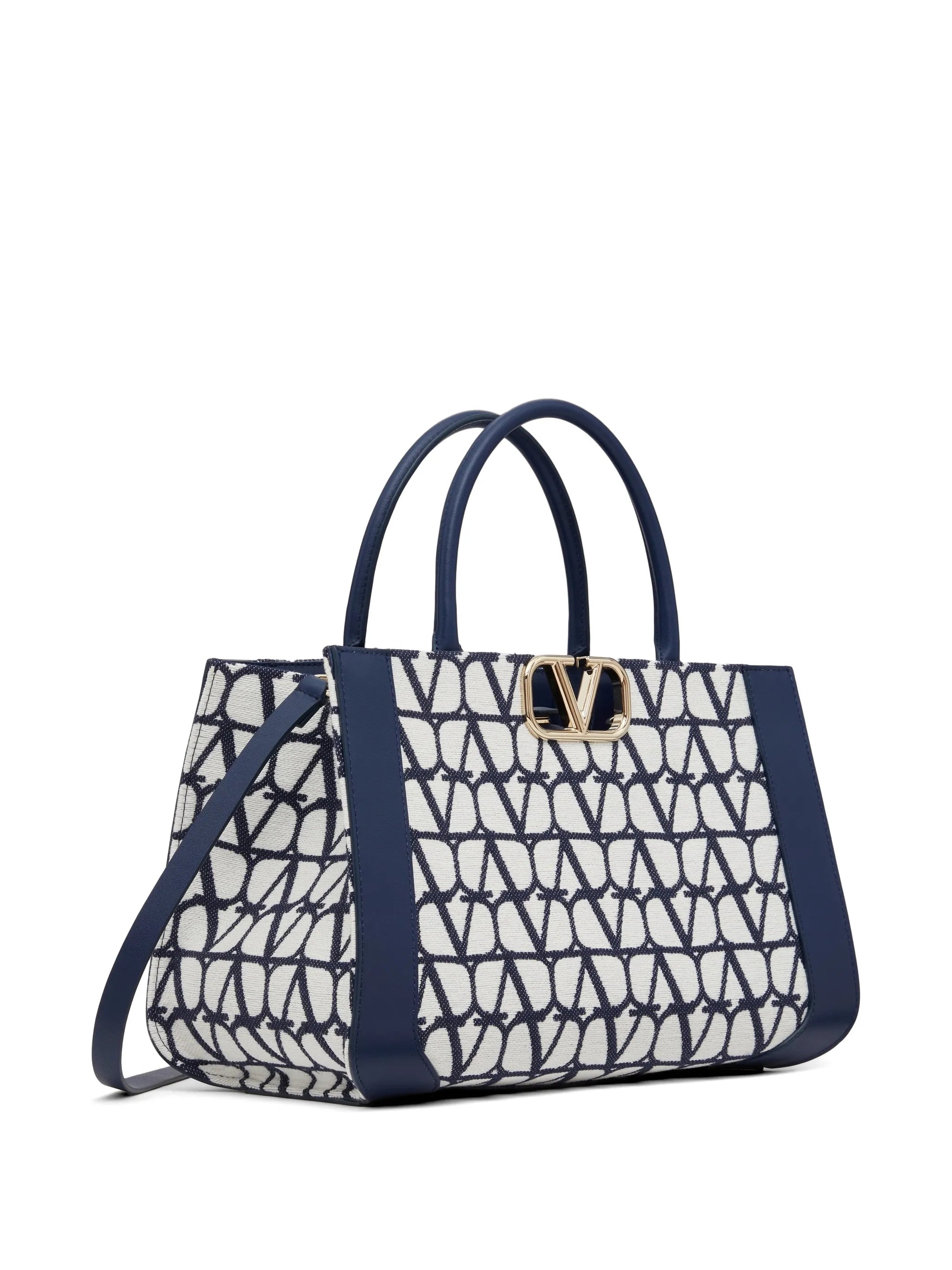 medium VLogo Signature handbag in cotton Toile Iconographe