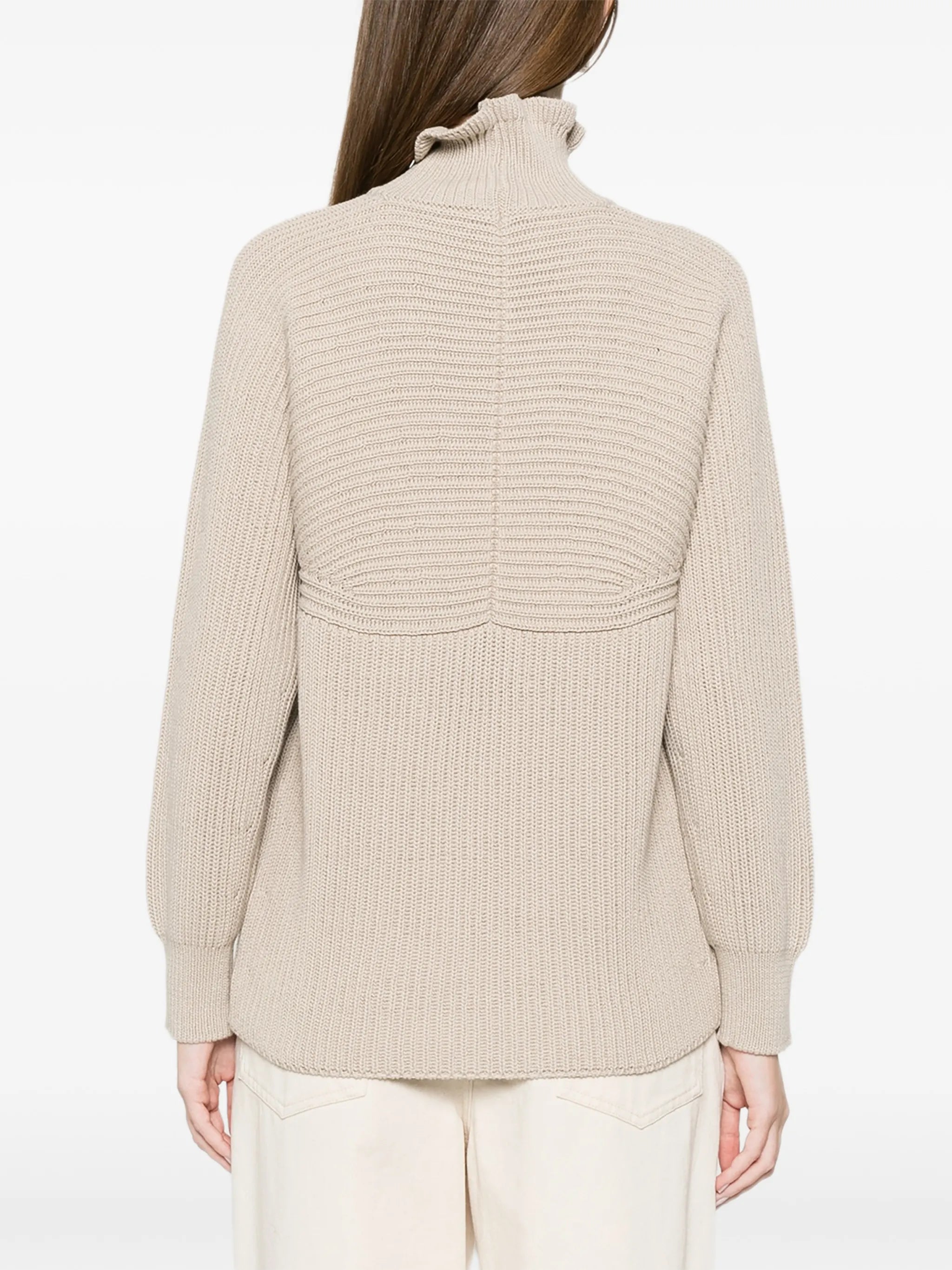 ruffled cotton sweater