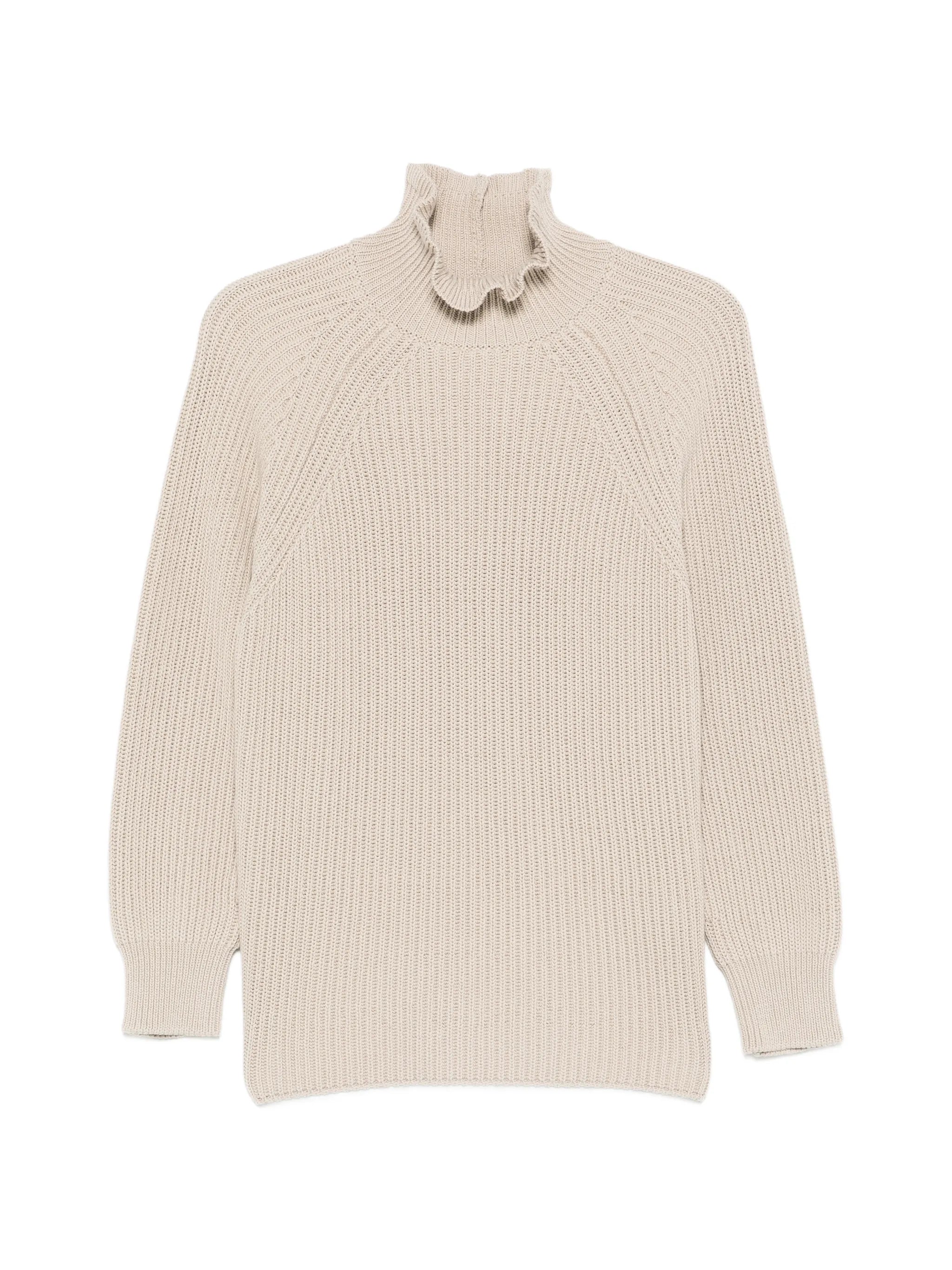 ruffled cotton sweater
