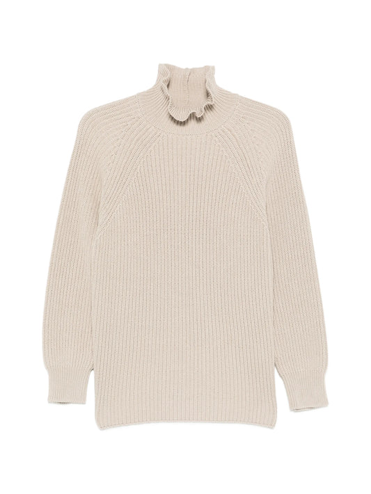 ruffled cotton sweater