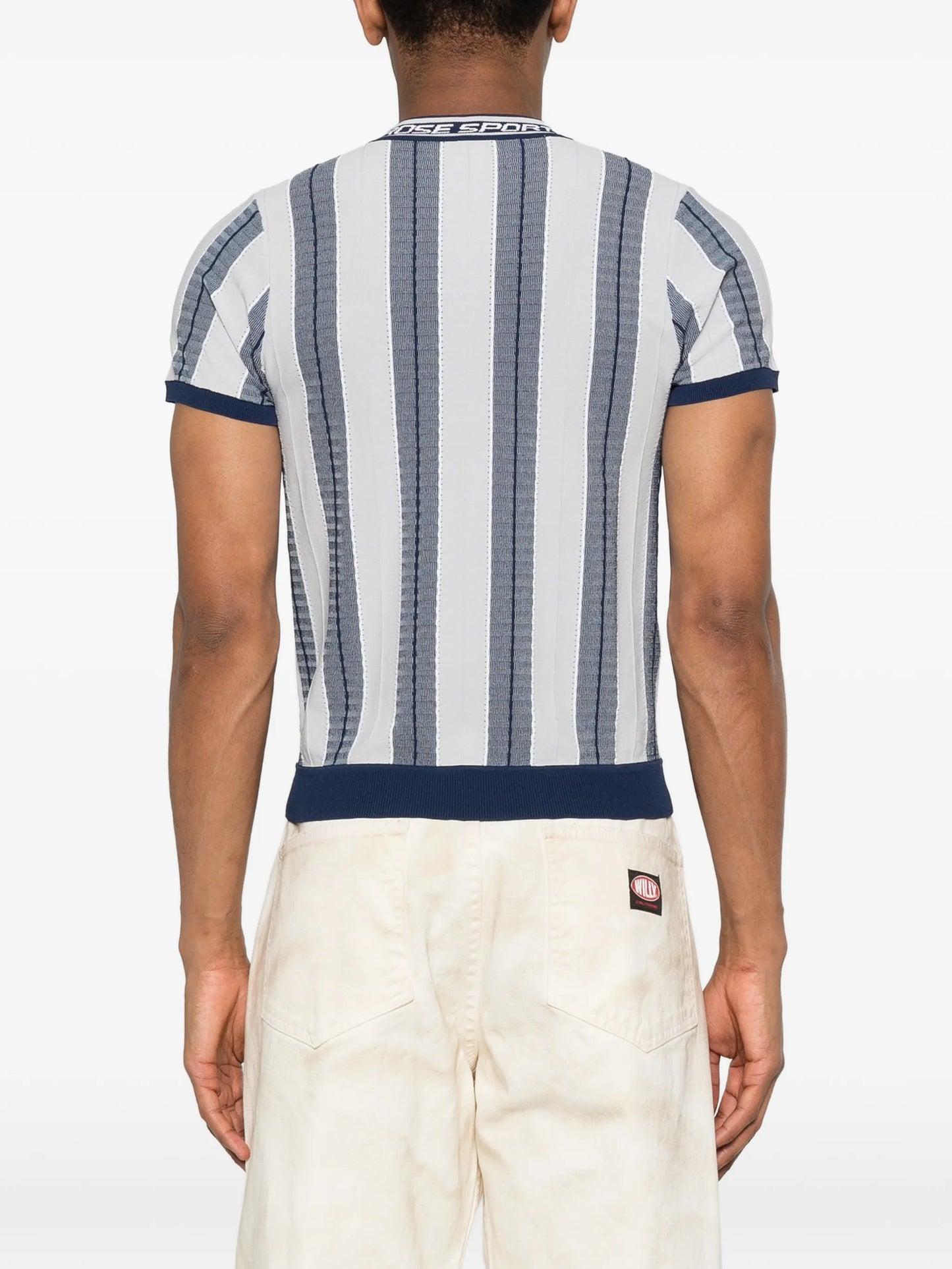 striped graphic T-shirt
