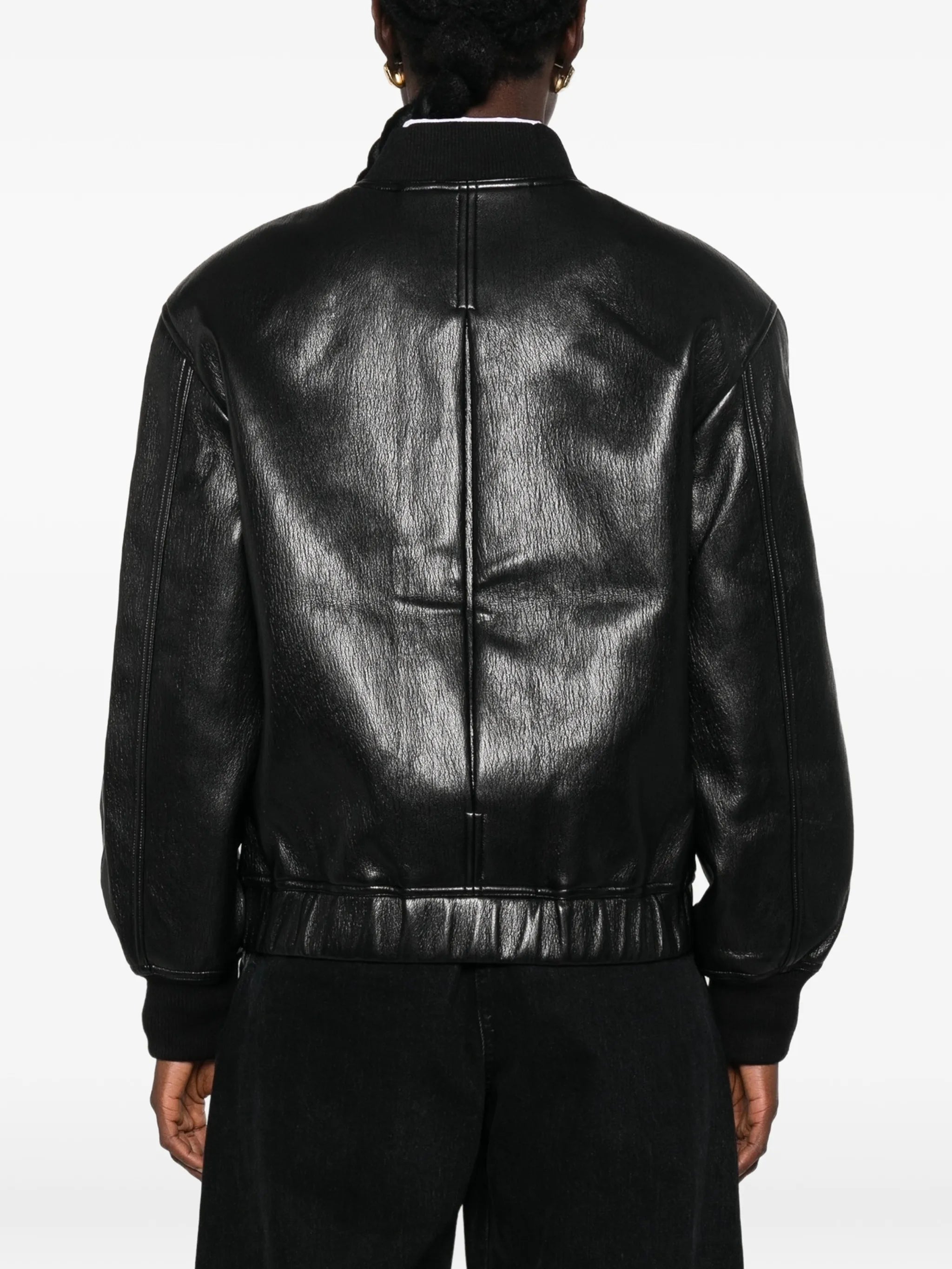 Alena faux-leather bomber jacket