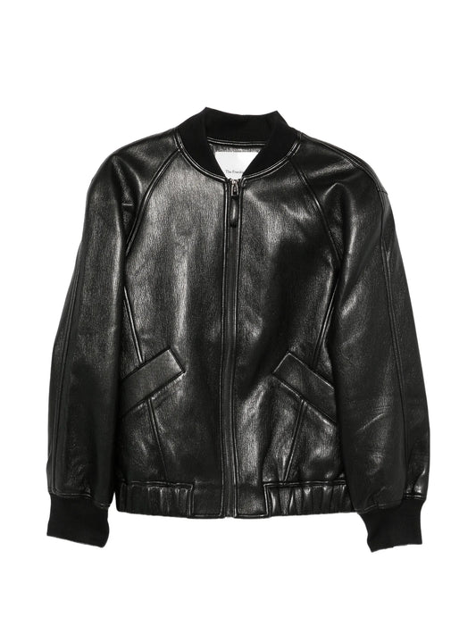 Alena faux-leather bomber jacket