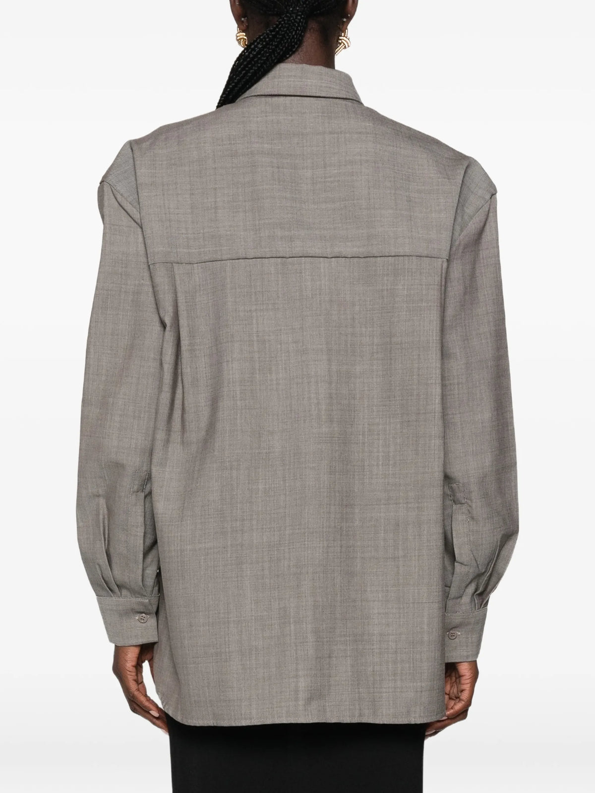 Oana padded-shoulder shirt