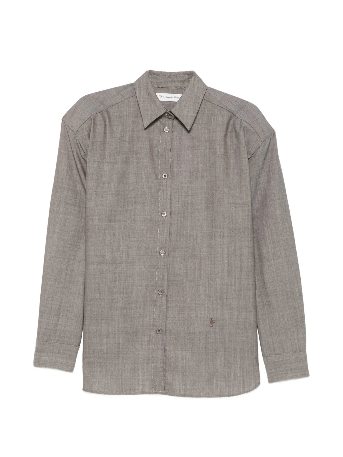 Oana padded-shoulder shirt