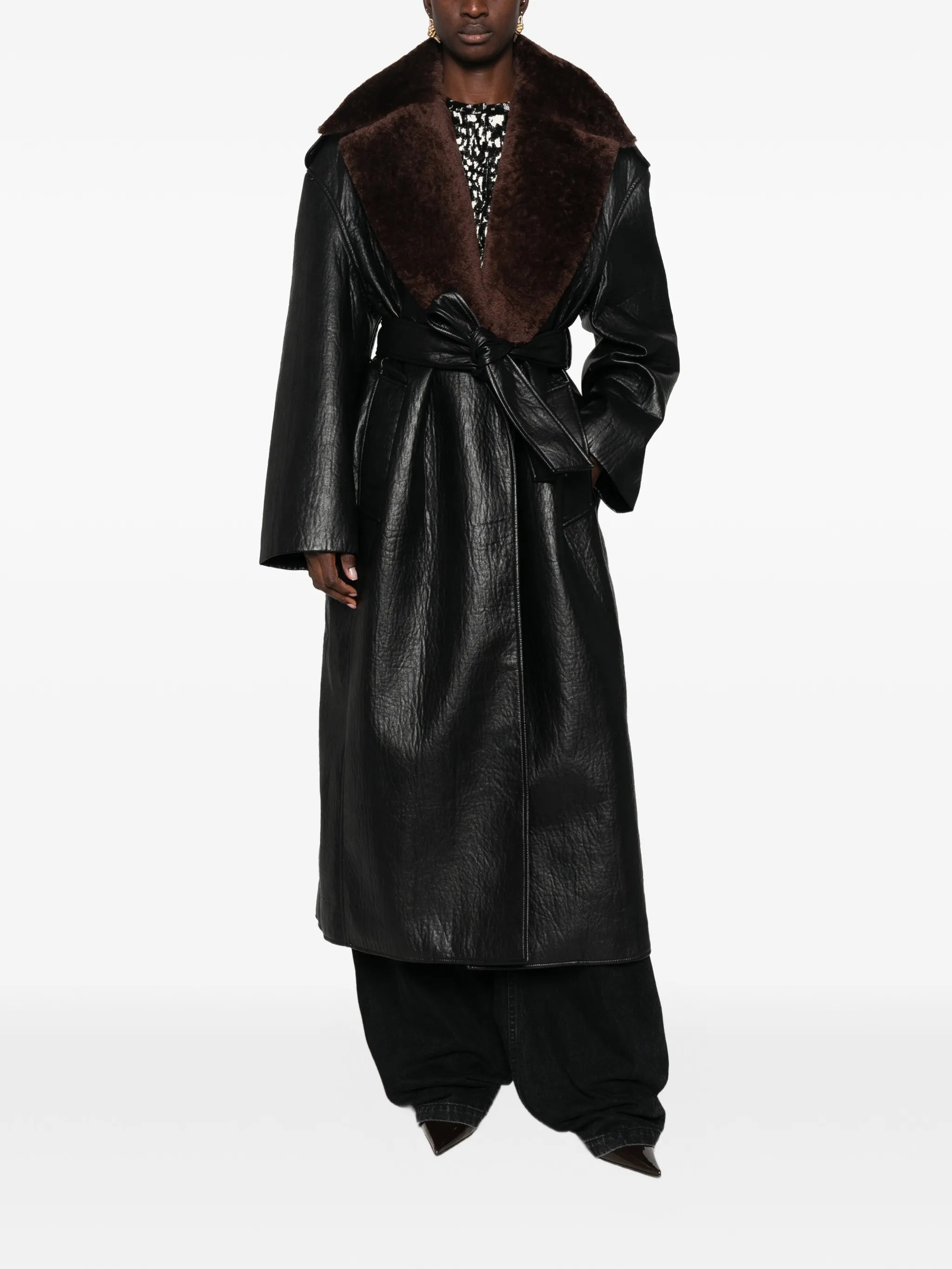 Edra removable-collar trench coat