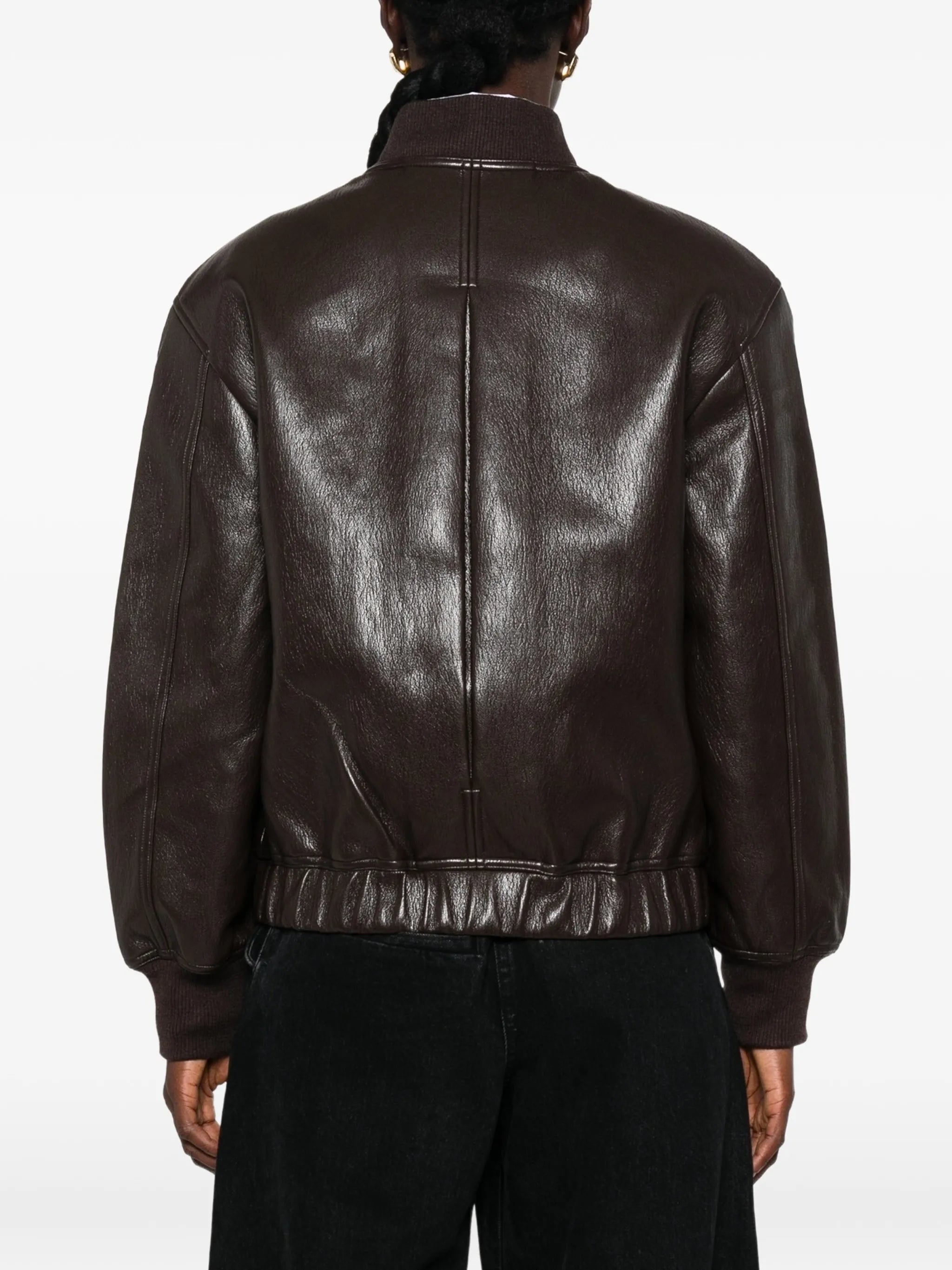 Alena faux-leather bomber jacket