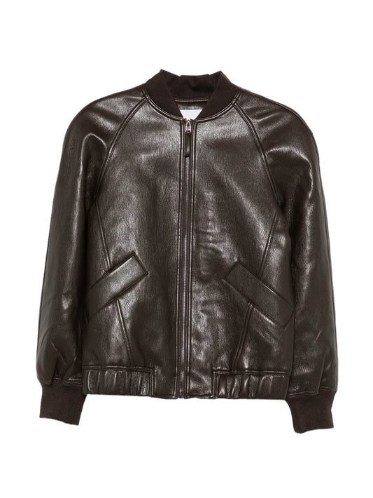 Alena faux-leather bomber jacket