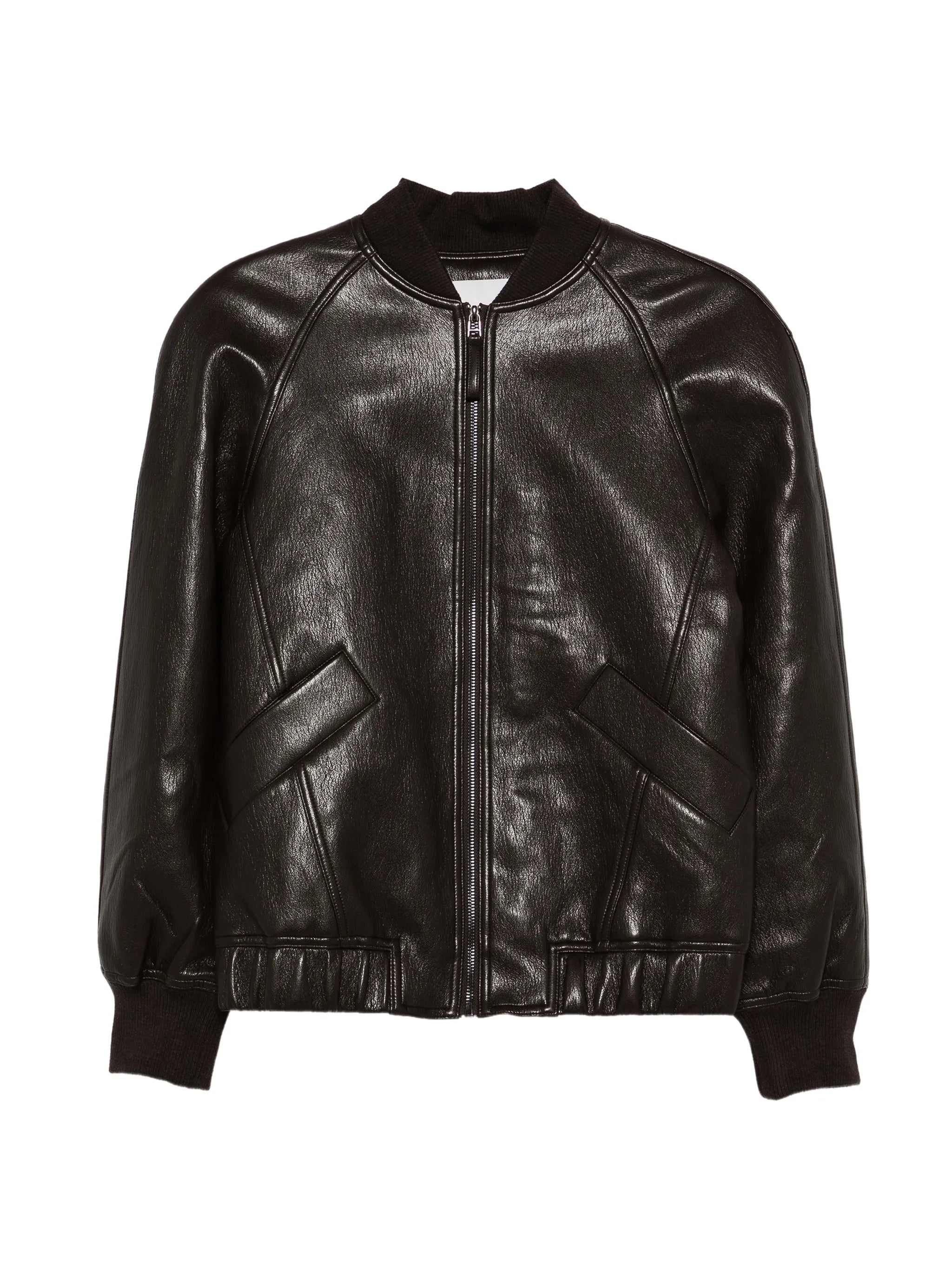 Alena faux-leather bomber jacket