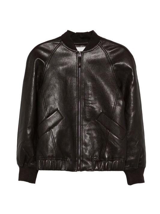 Alena faux-leather bomber jacket