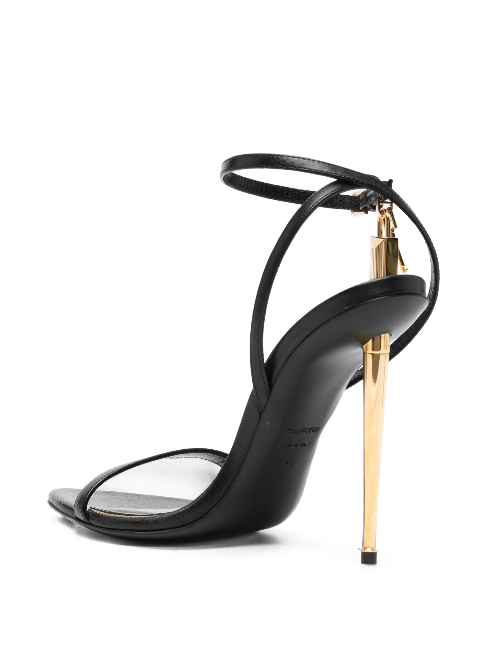padlock-detail sandals