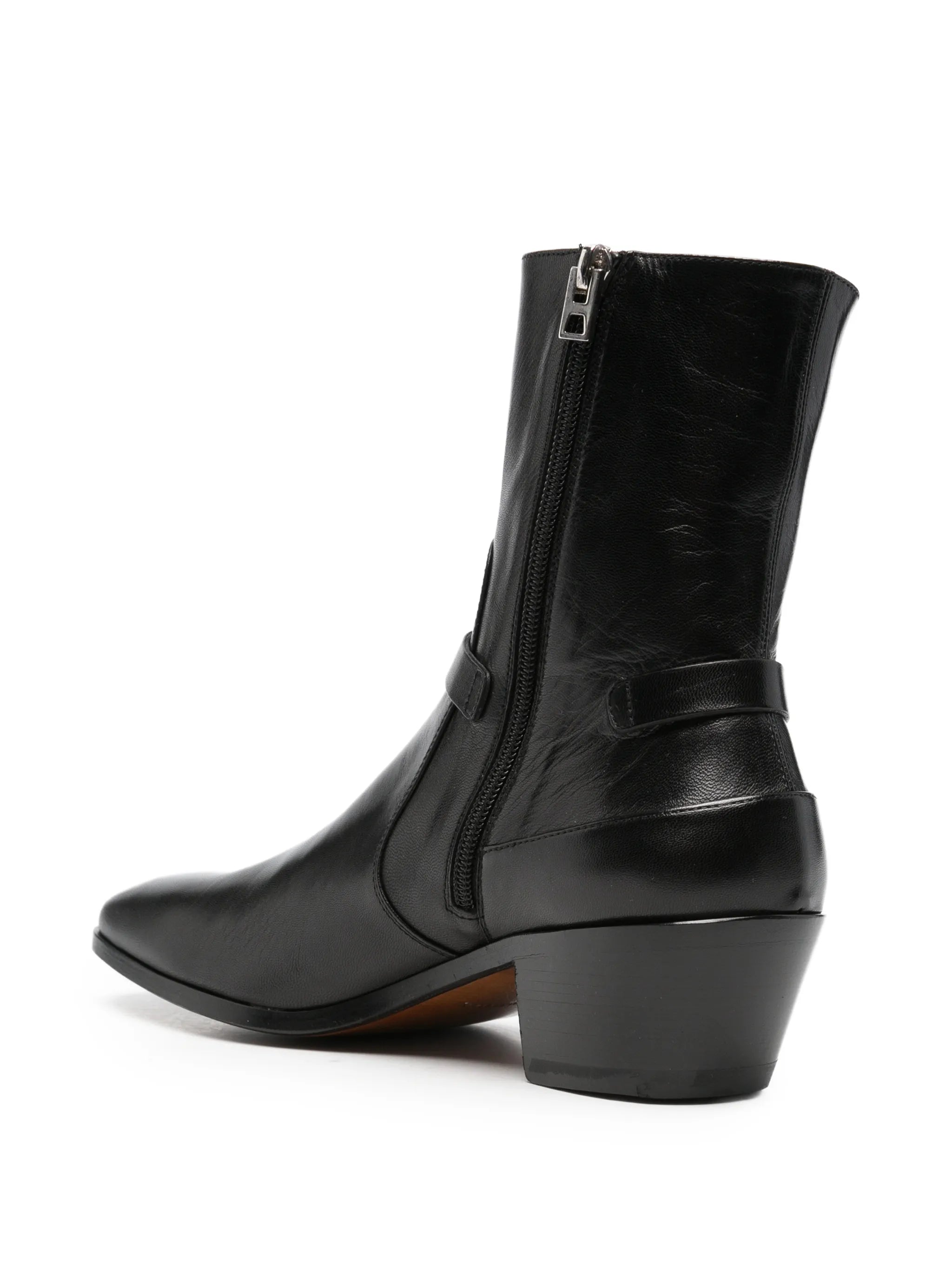 harness-detail ankle boots