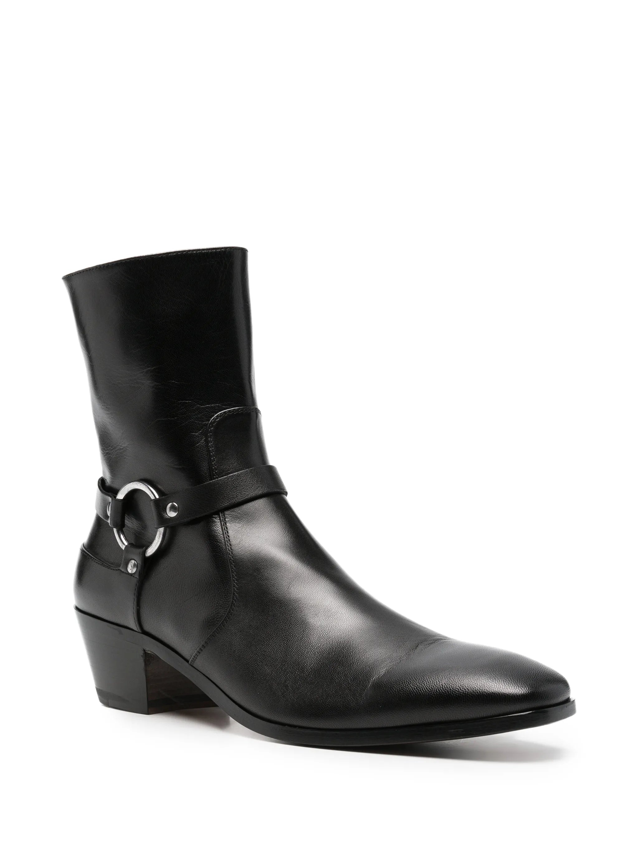 harness-detail ankle boots