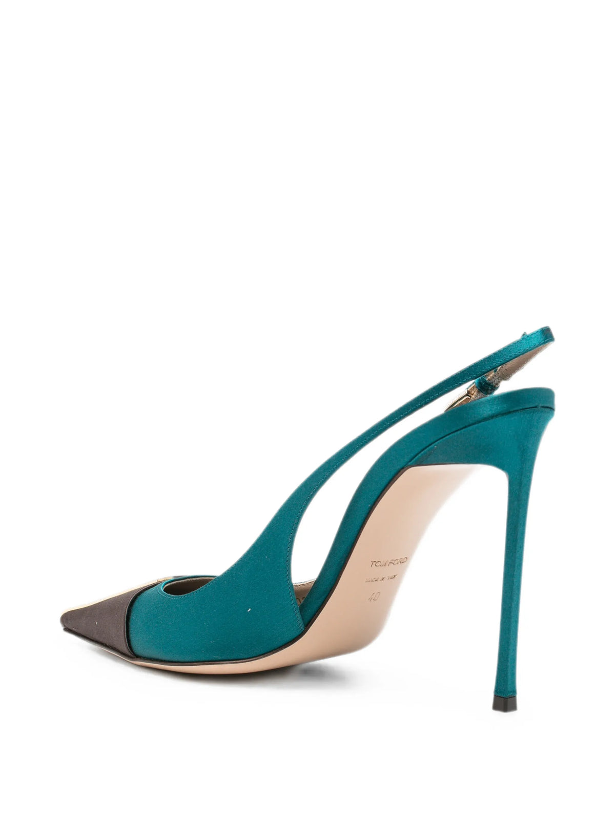 satin and crystal stones Thea slingbacks