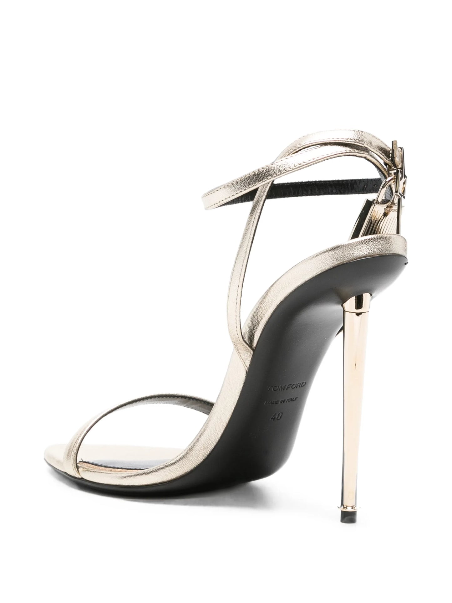 padlock leather sandals