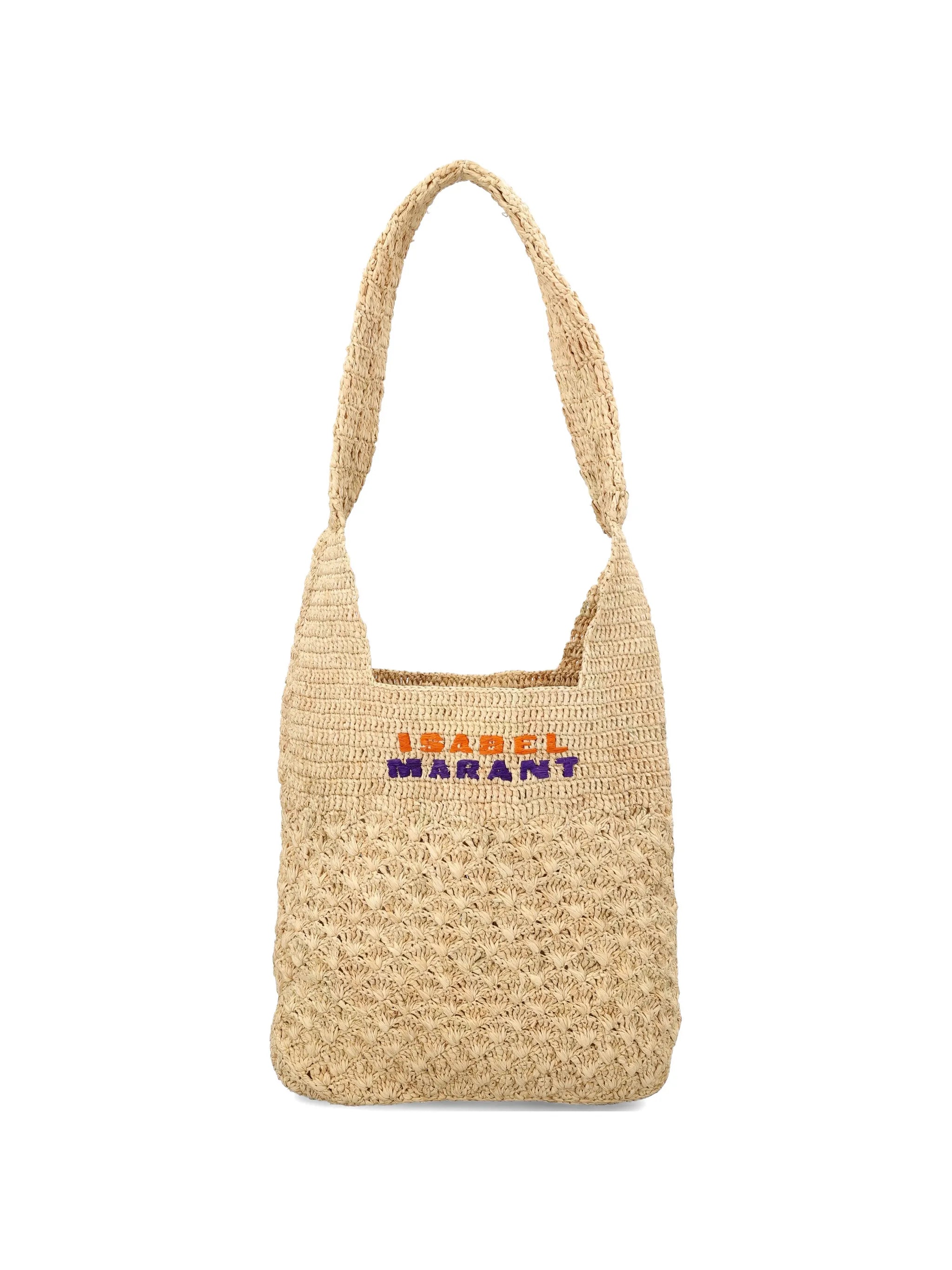 logo-embroidered shoulder bag