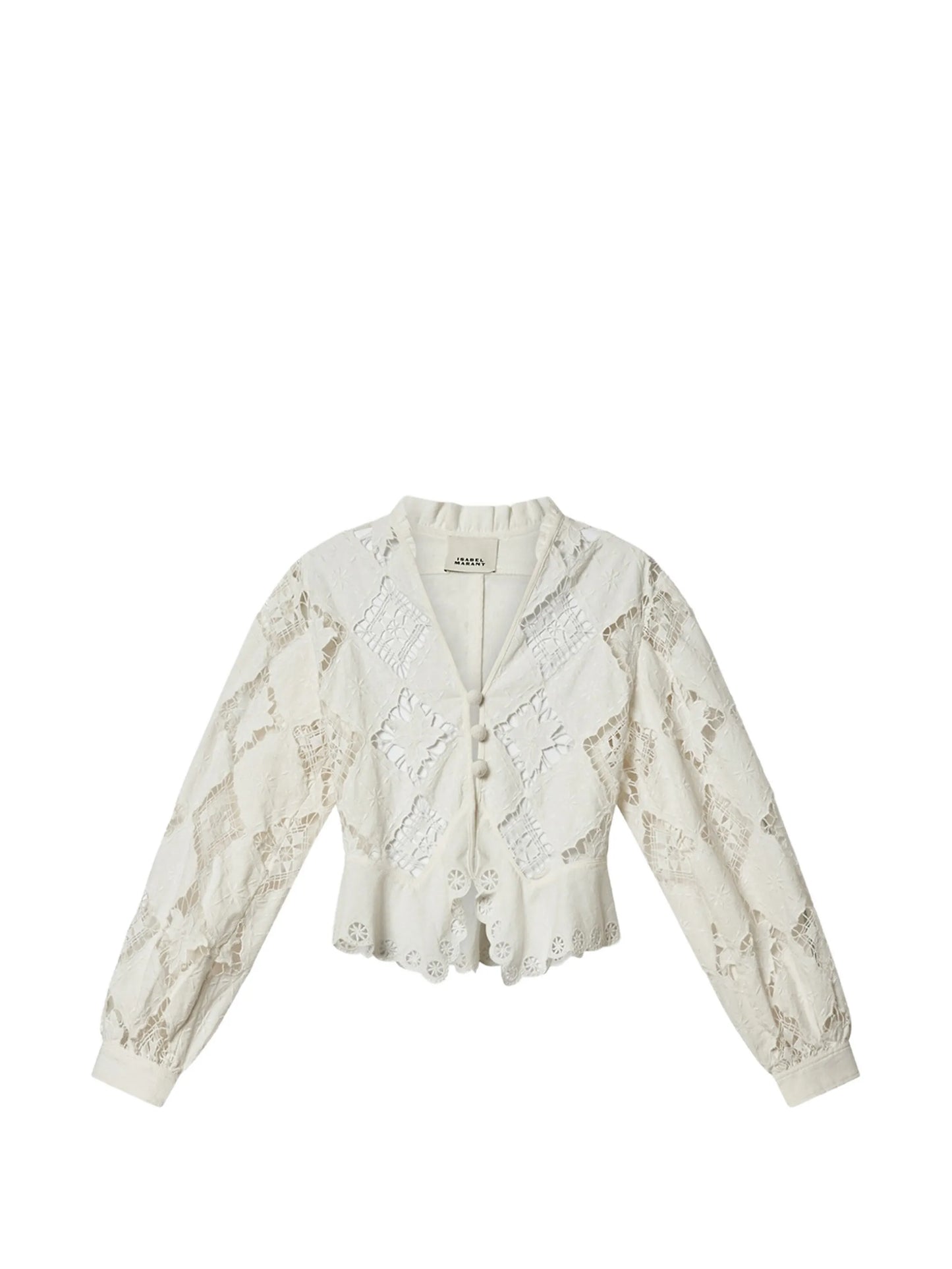 Nina embroidered linen blouse
