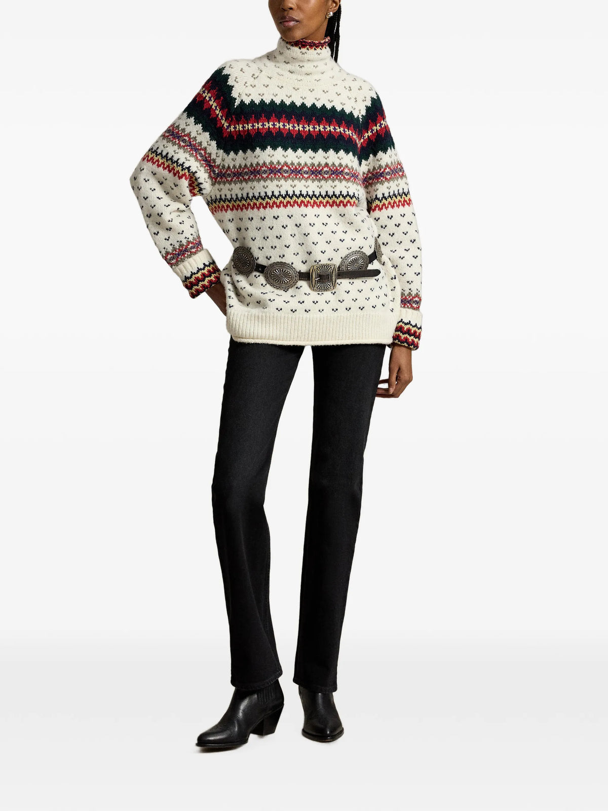 Fair Isle roll-neck sweater