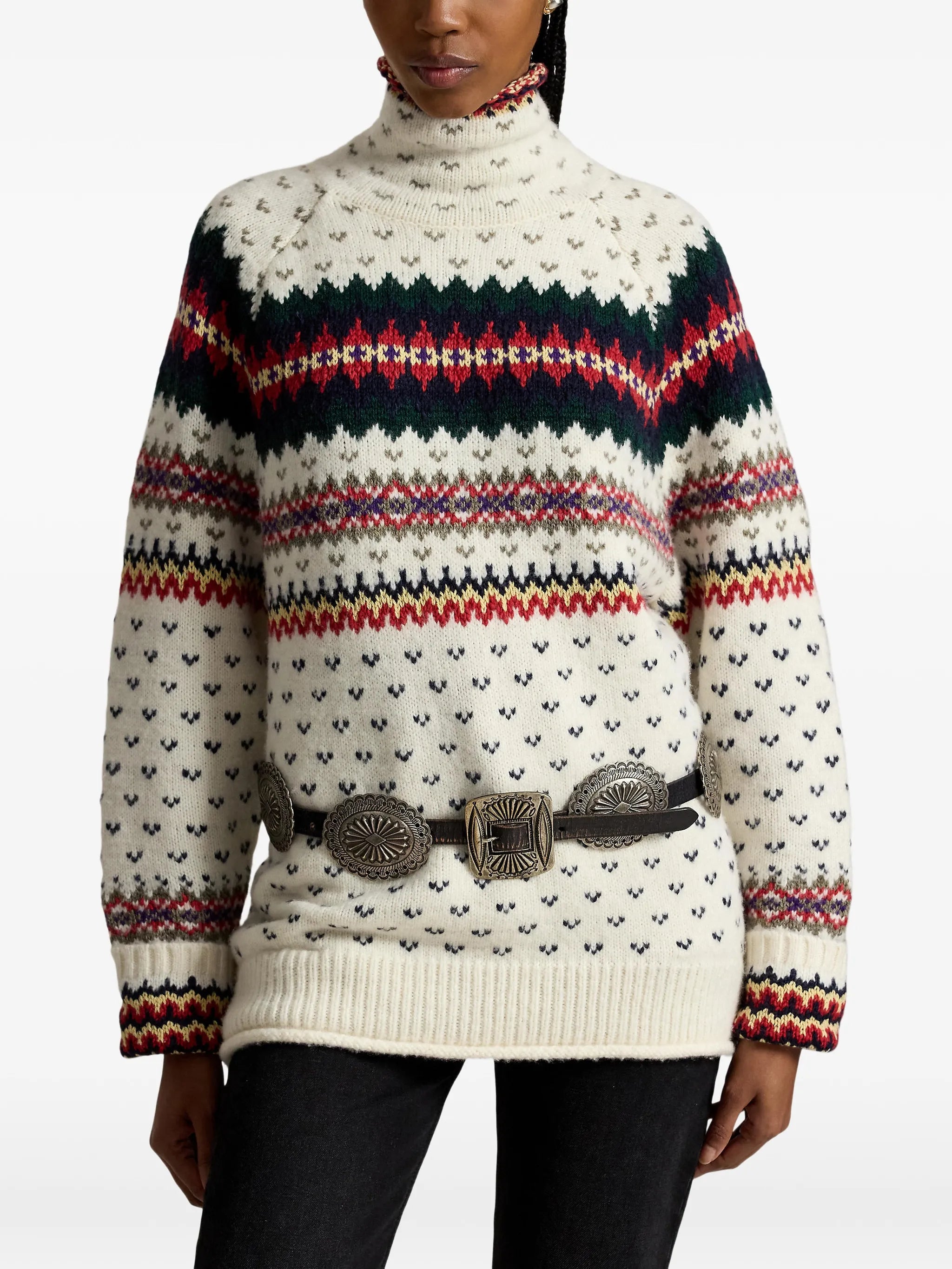 Fair Isle roll-neck sweater