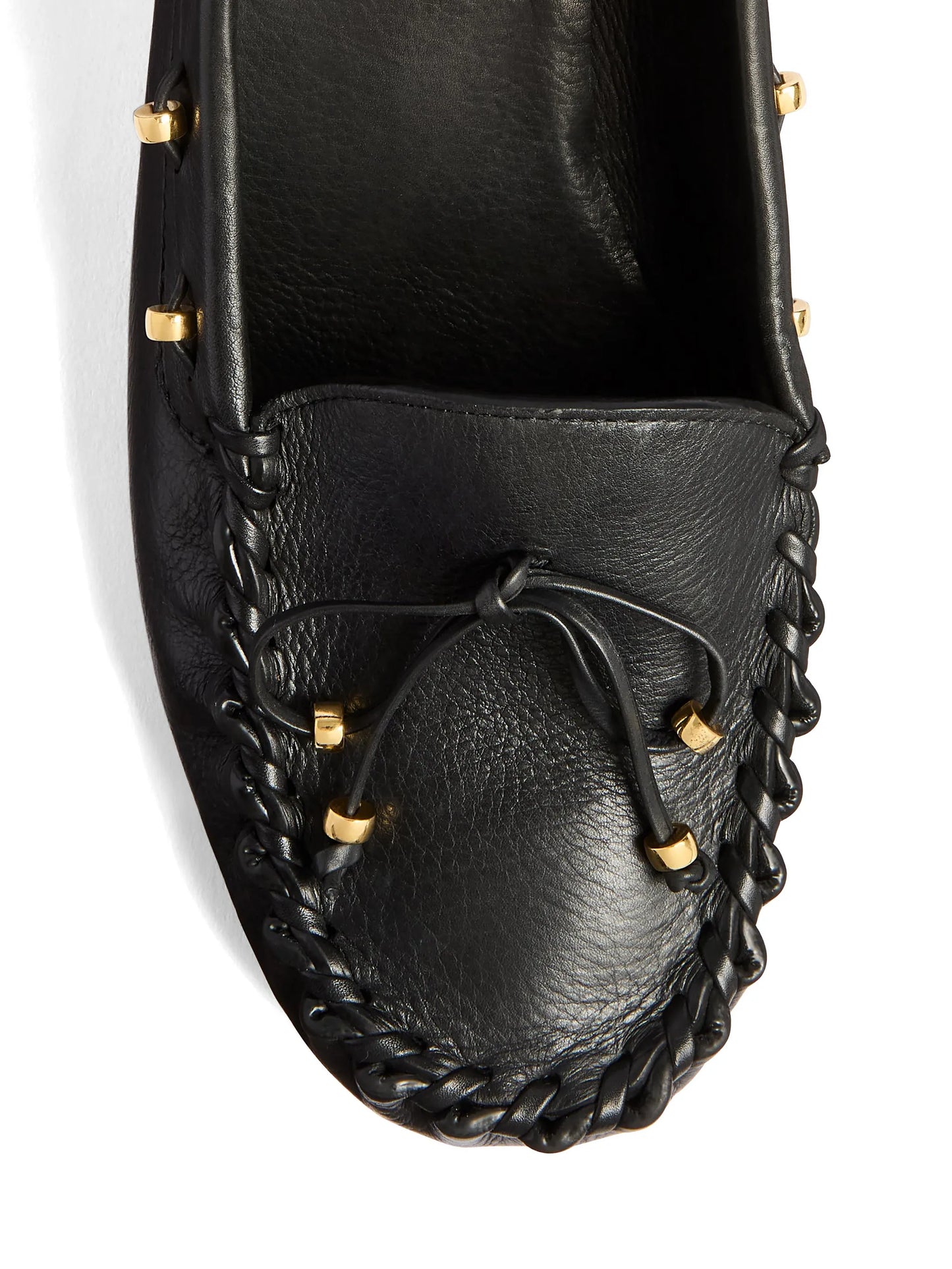 round toe leather pumps