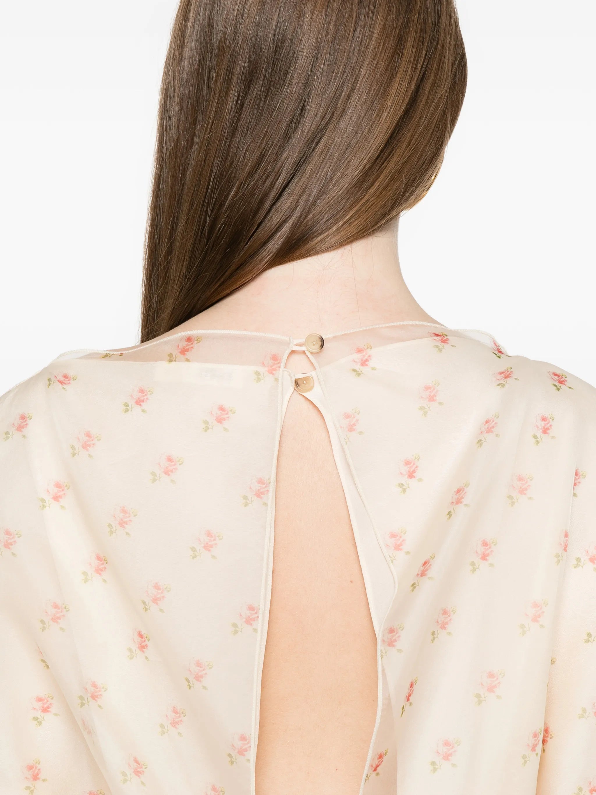 short-sleeve silk dress