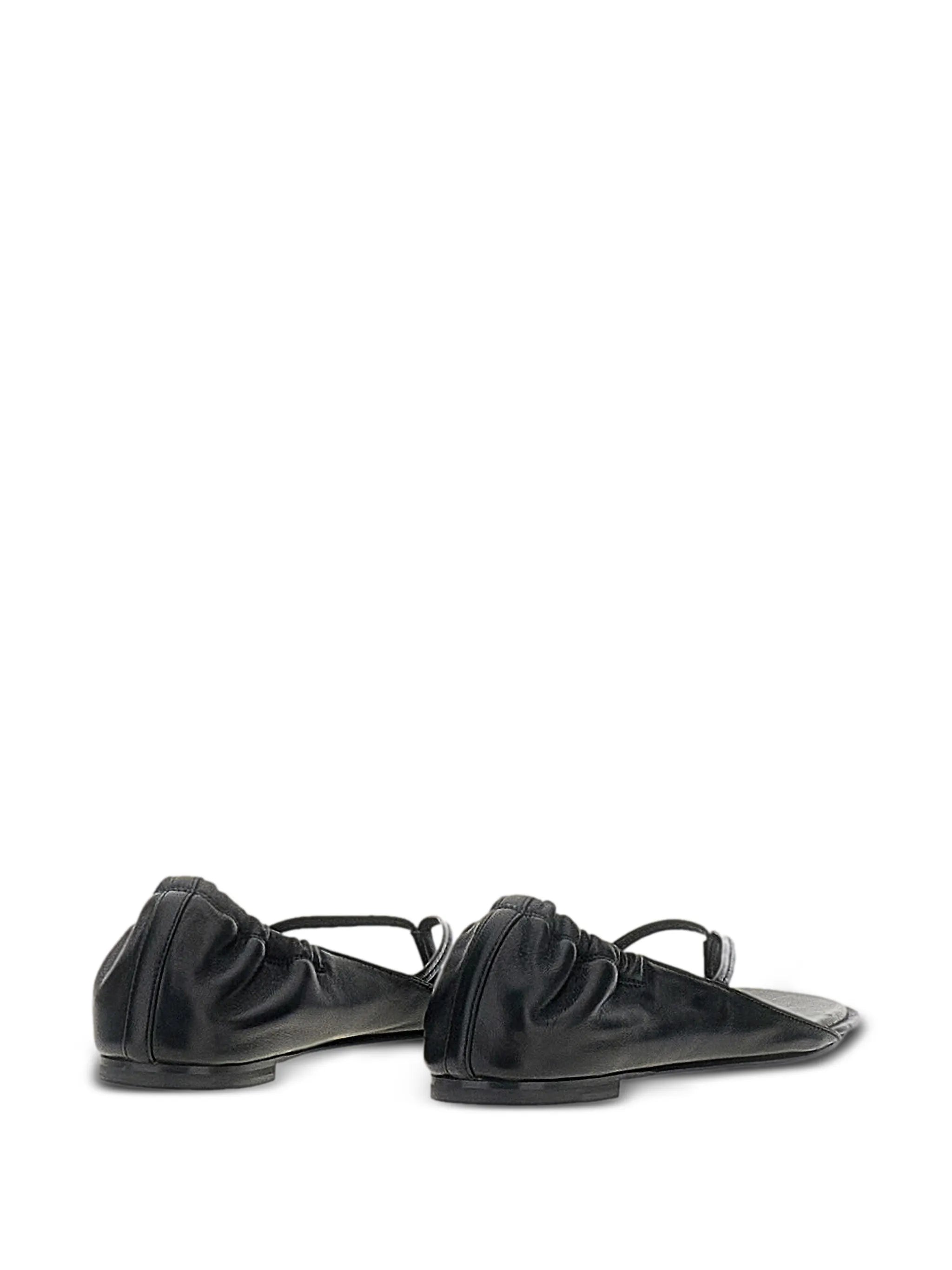 ruched-heel flat sandals
