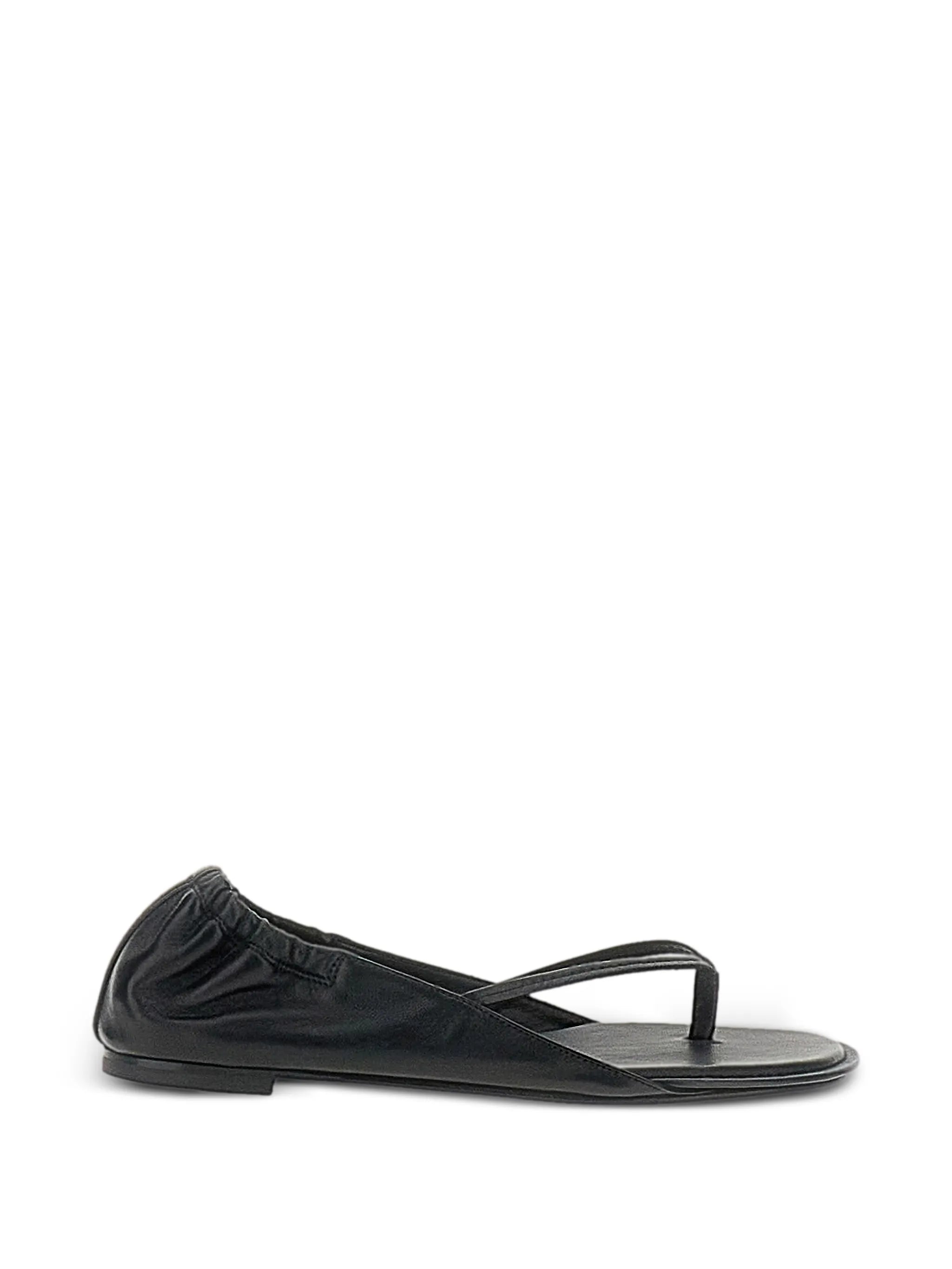 ruched-heel flat sandals