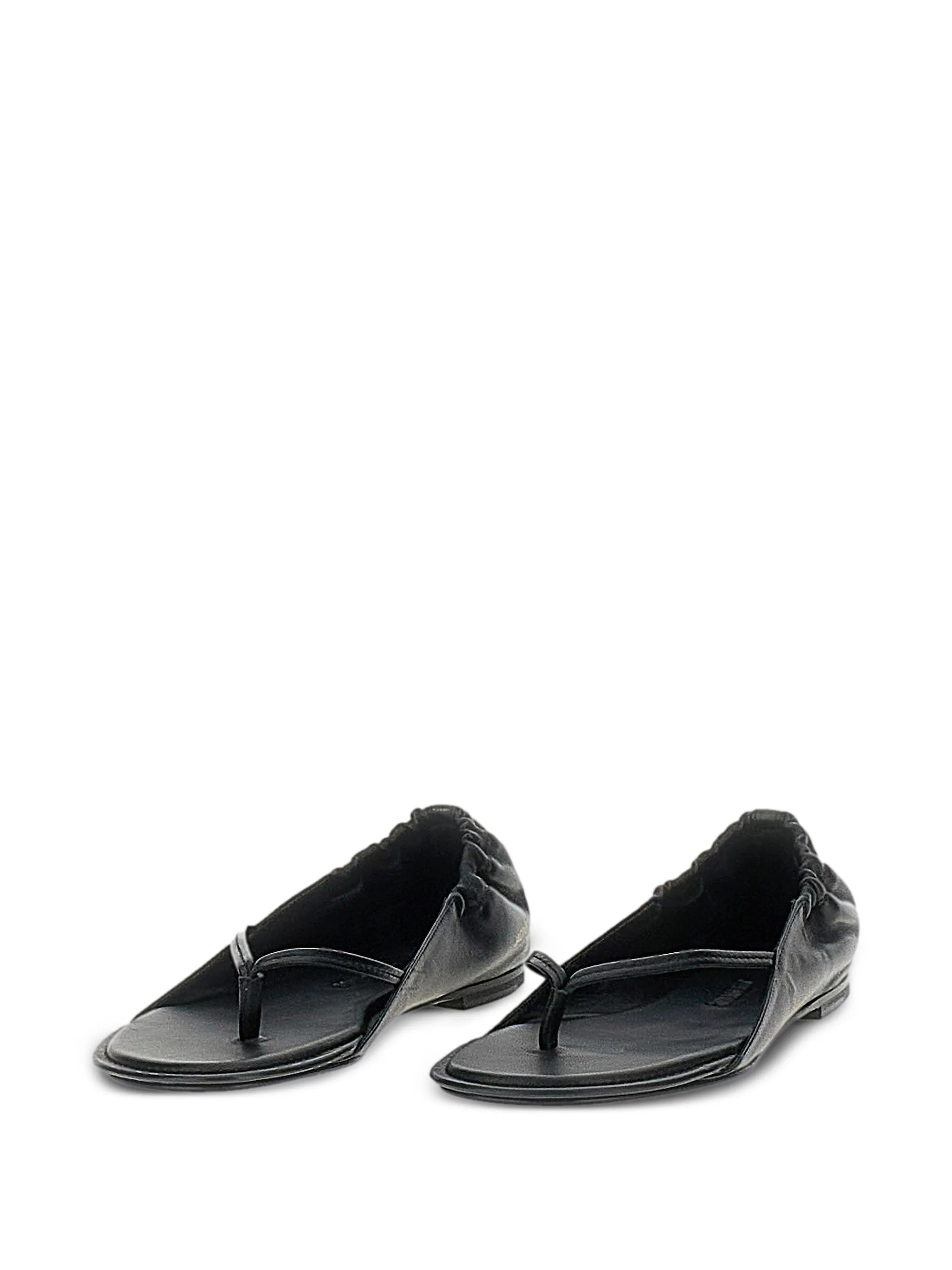 ruched-heel flat sandals