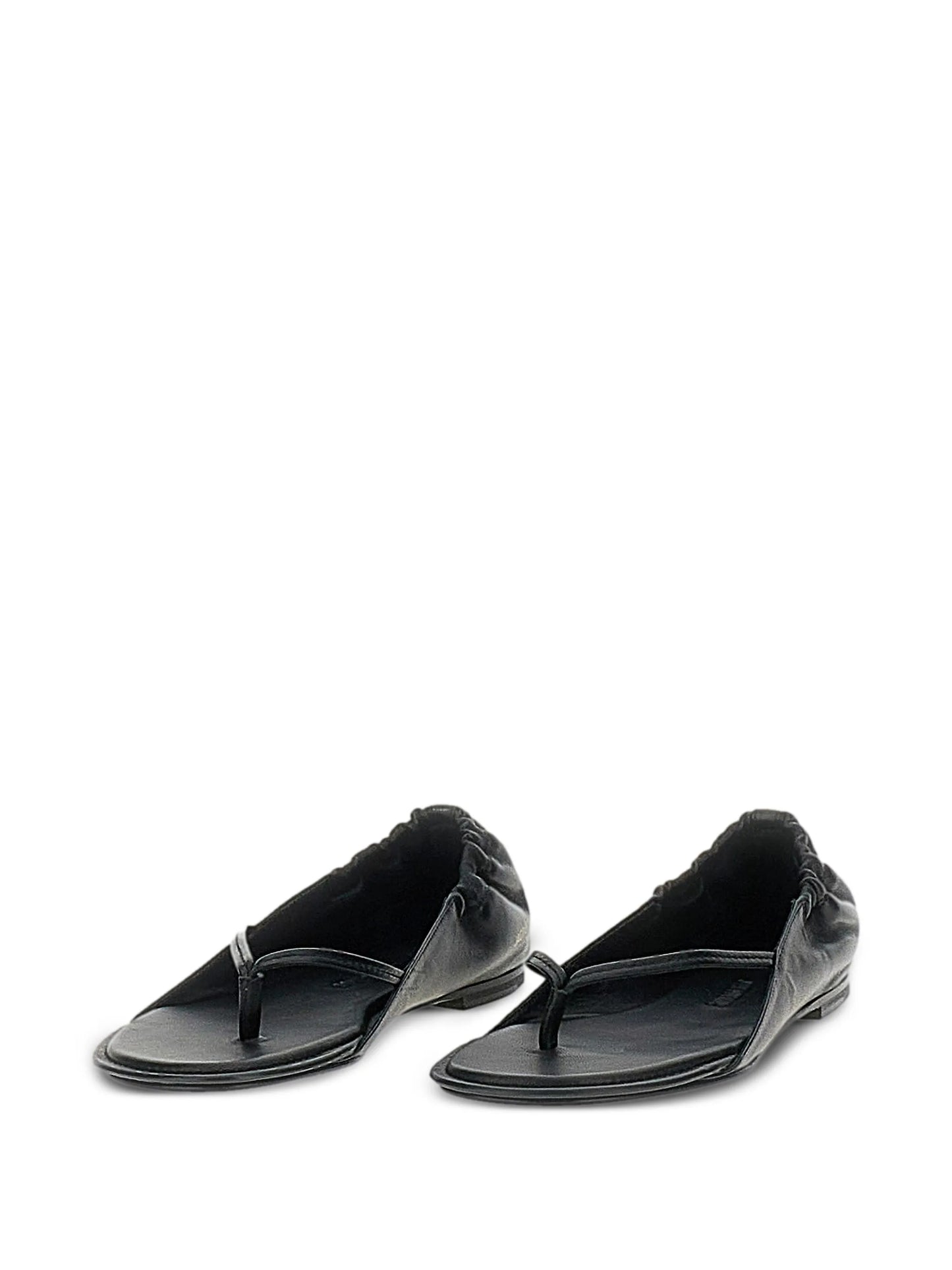 ruched-heel flat sandals