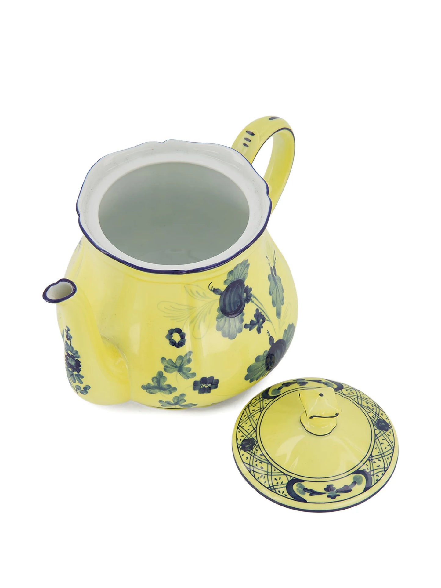 floral-print teapot