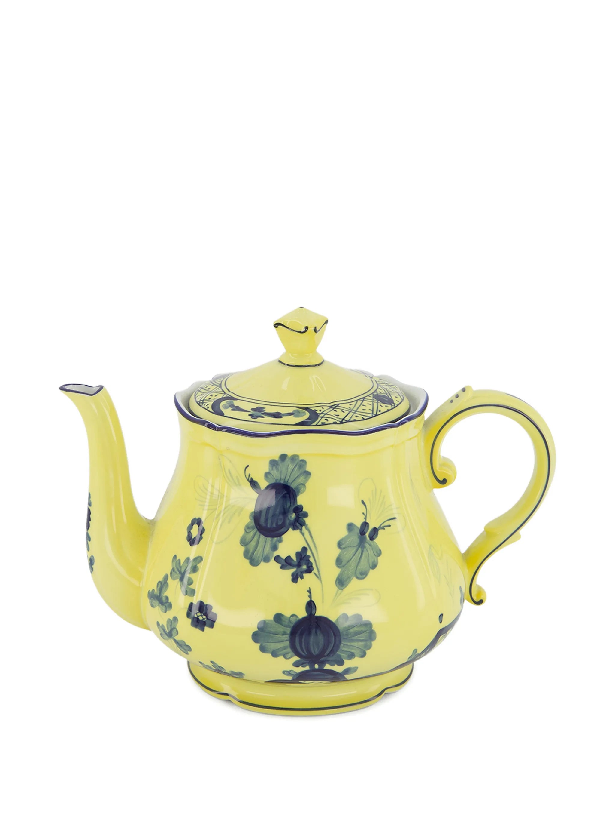 floral-print teapot