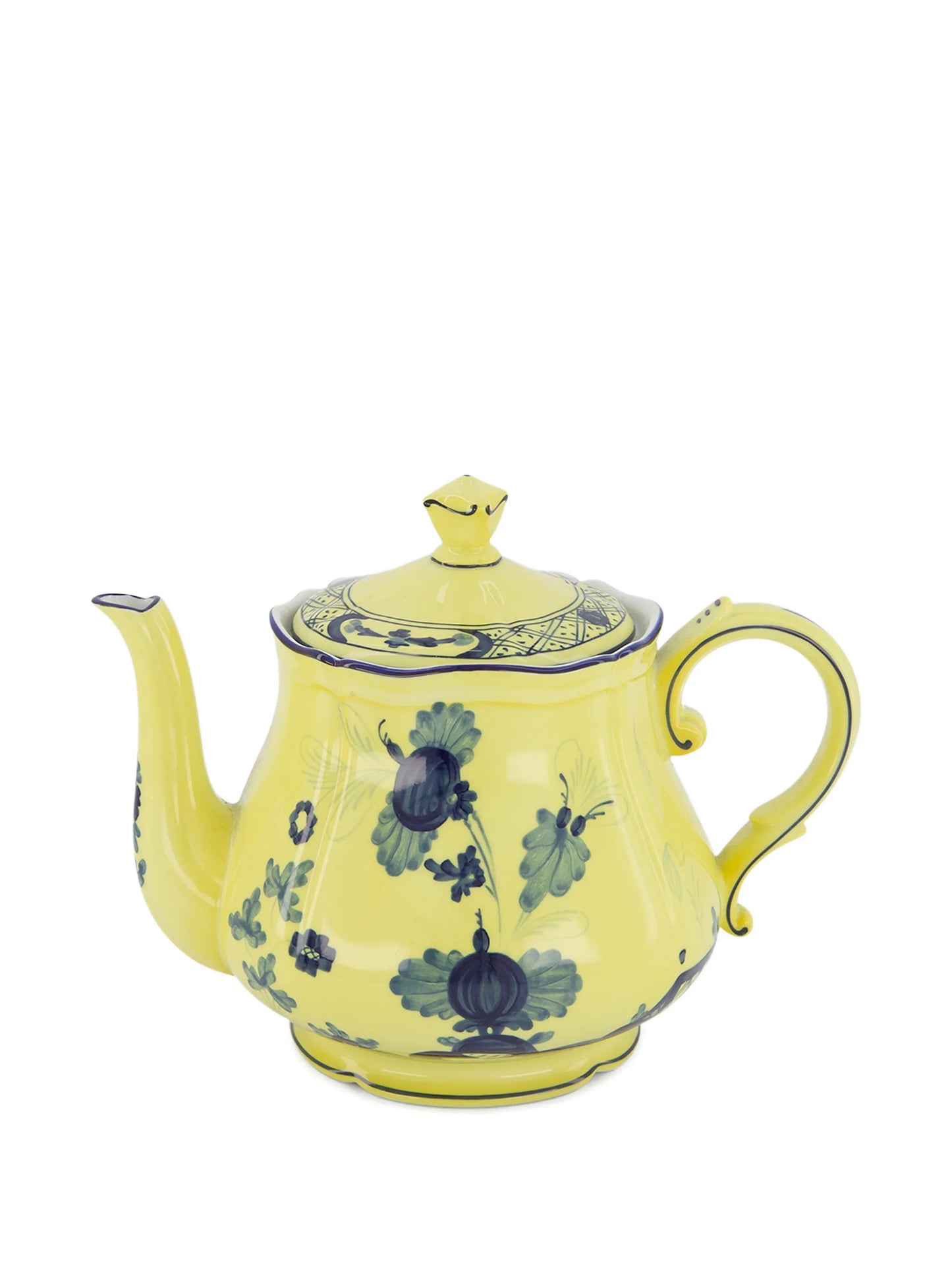 floral-print teapot