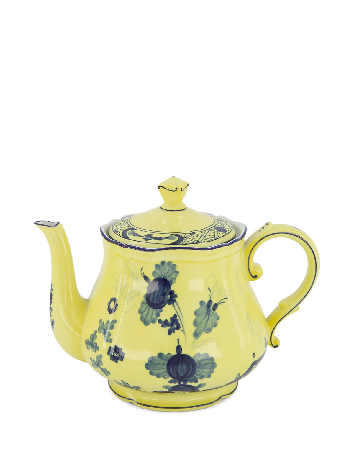 floral-print teapot
