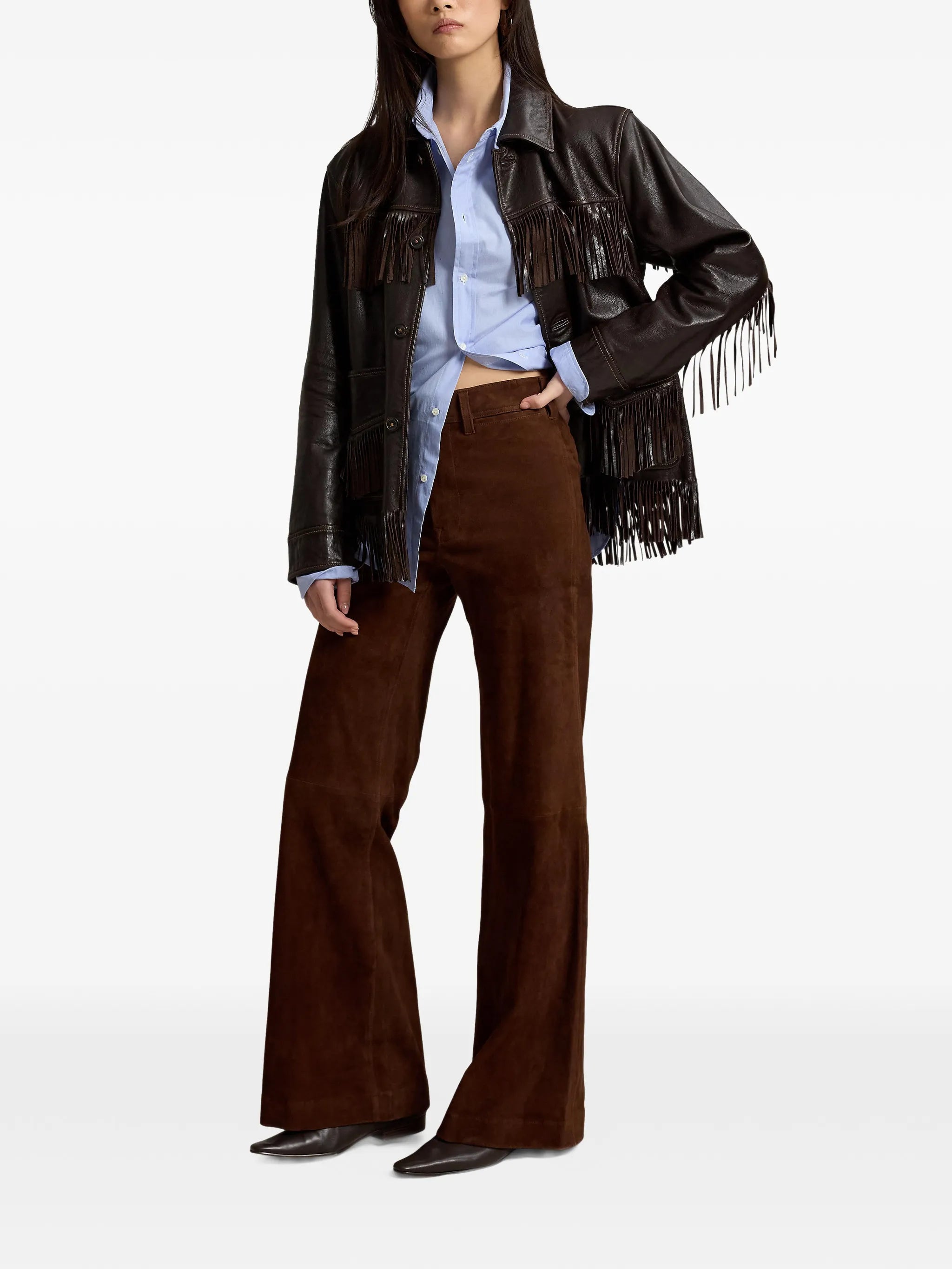 Beaton suede trousers