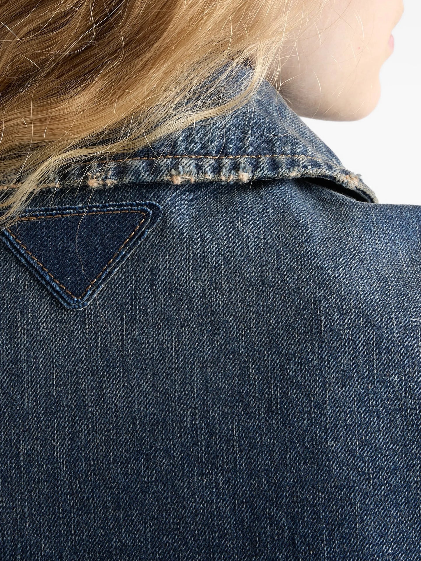 washed denim blouson jacket
