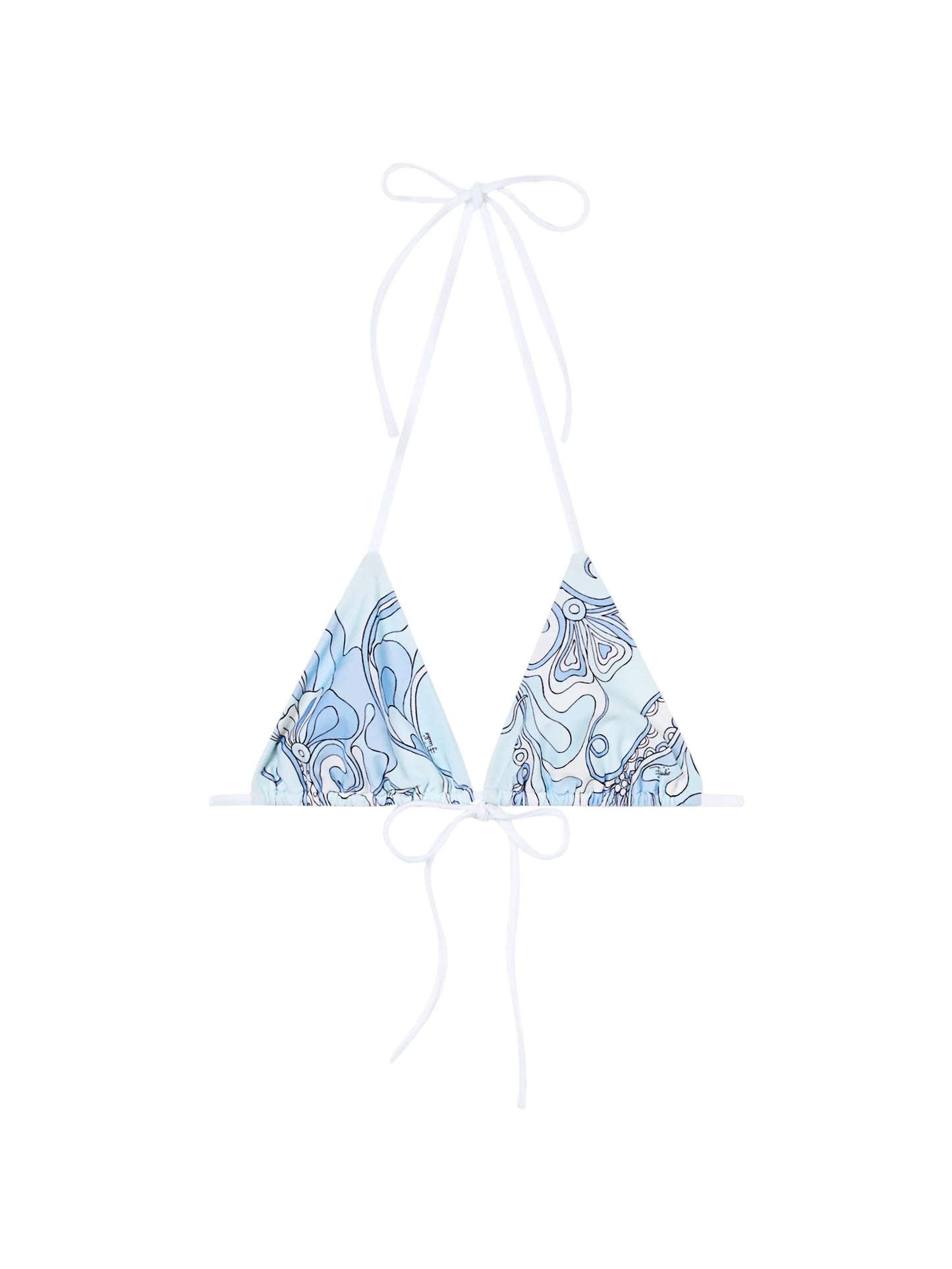 Orchidee-print triangle bikini top