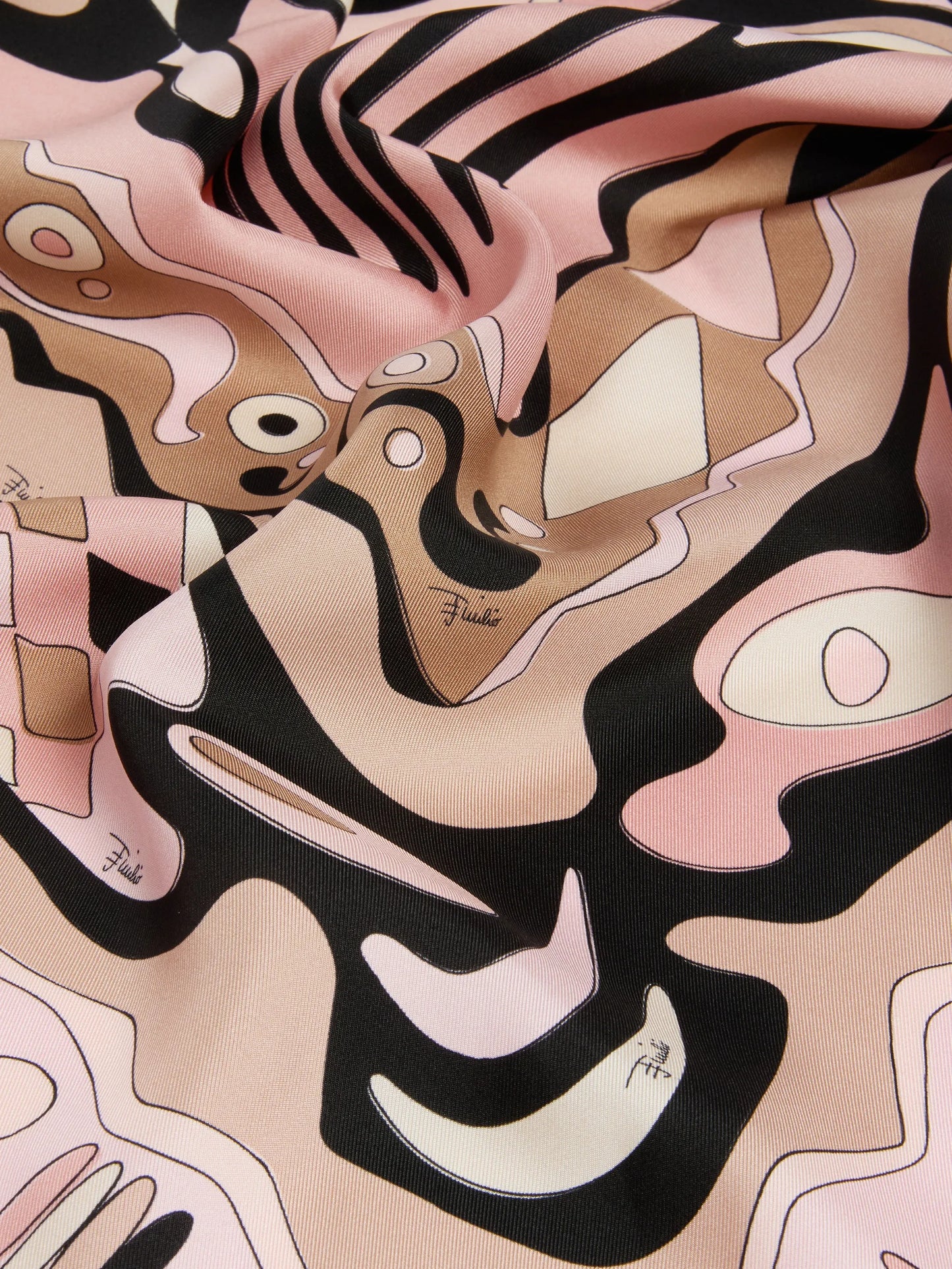 geometric-print silk scarf