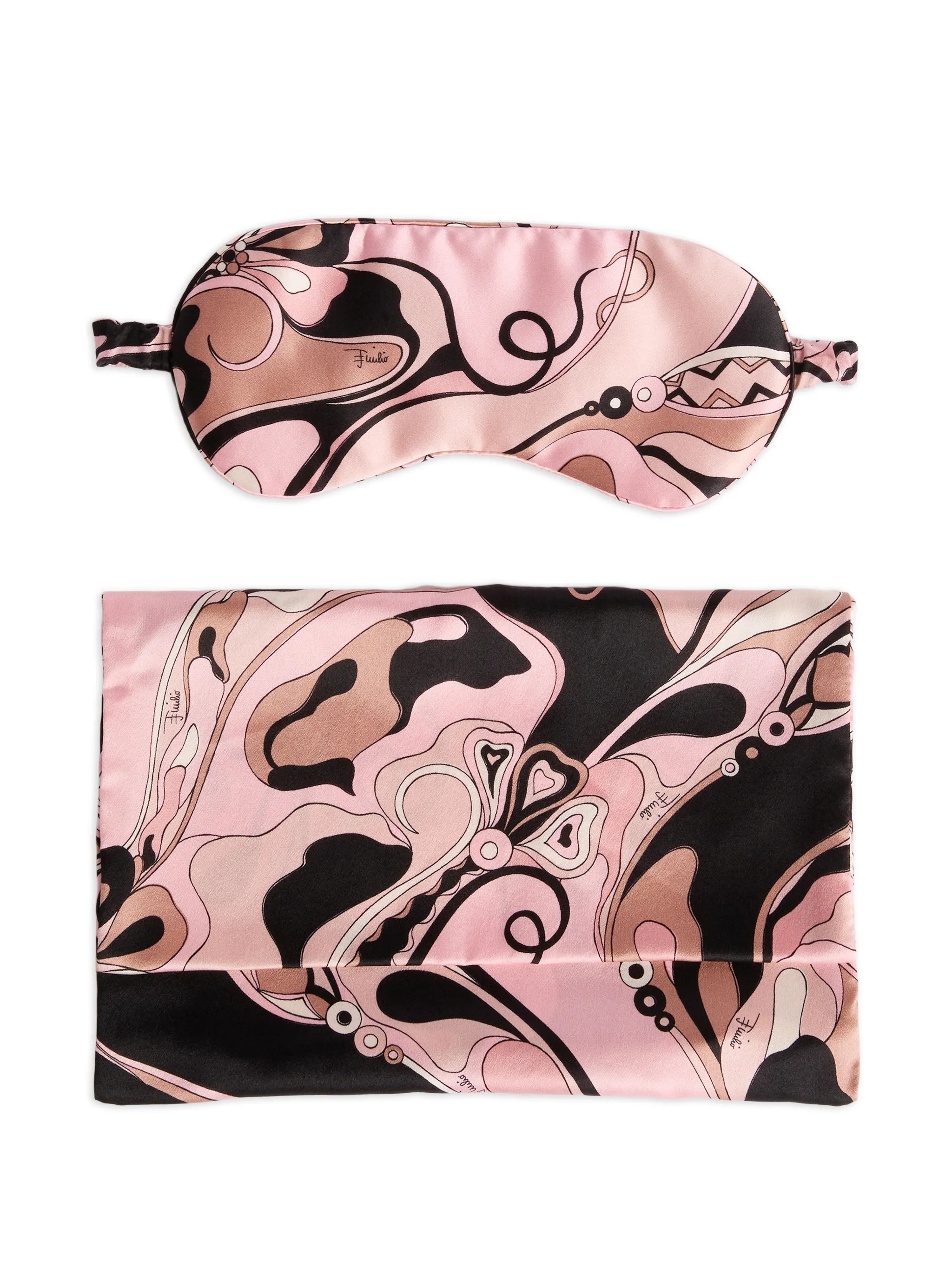 Orchidee print silk sleeping kit