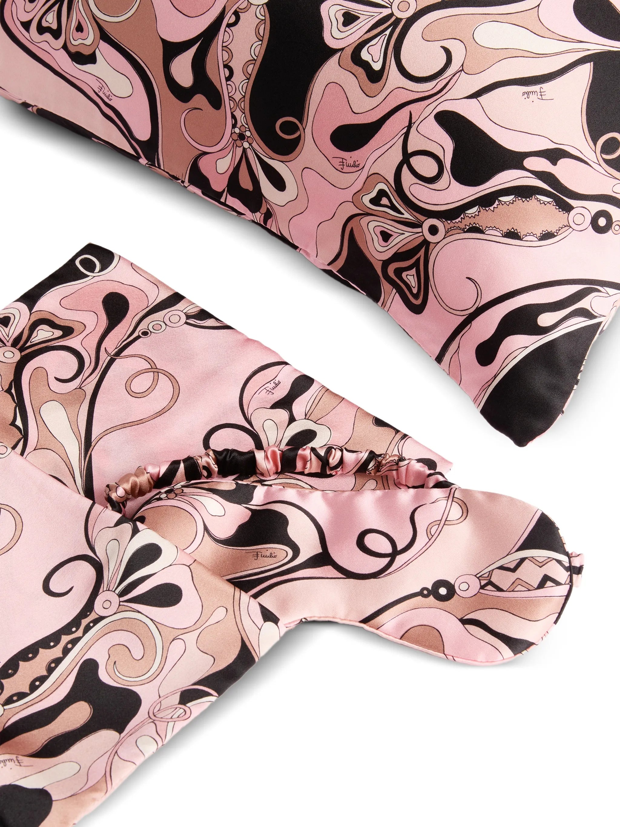 Orchidee print silk sleeping kit